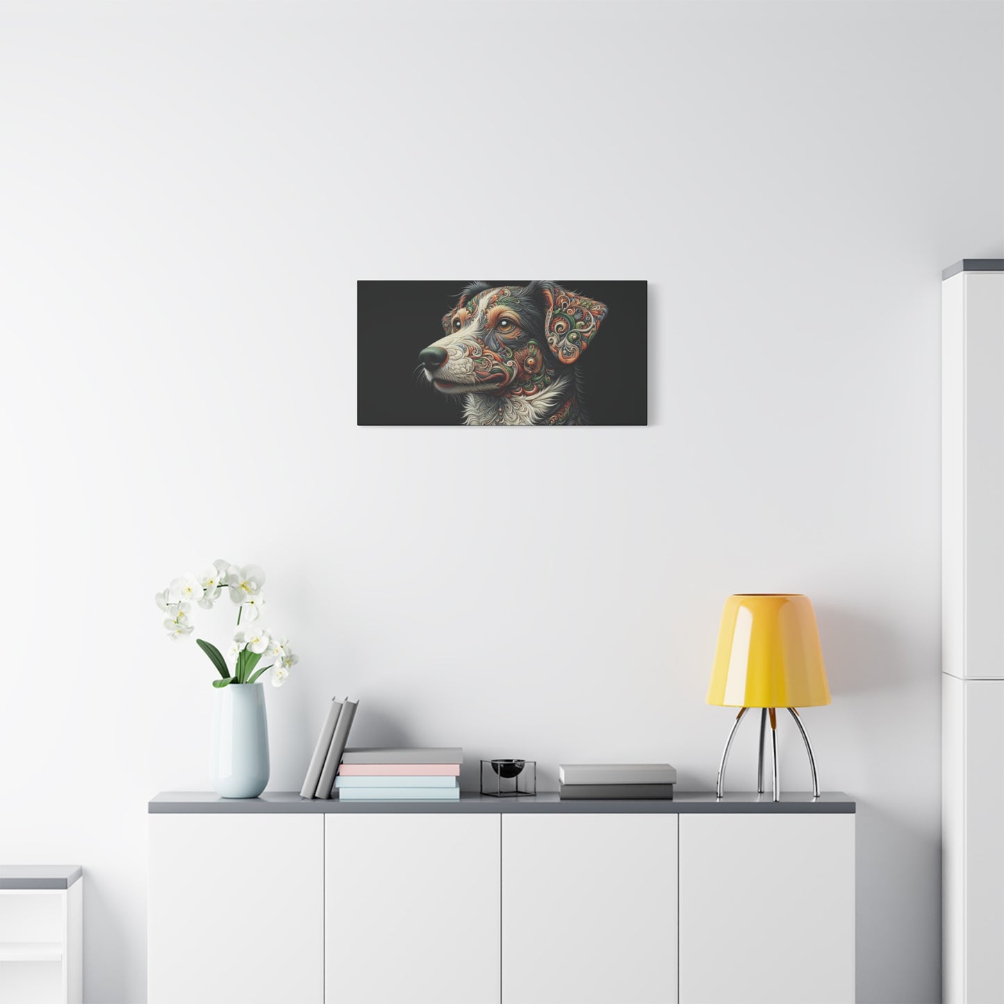 Canvas Print - Surreal Collie Dog Portrait