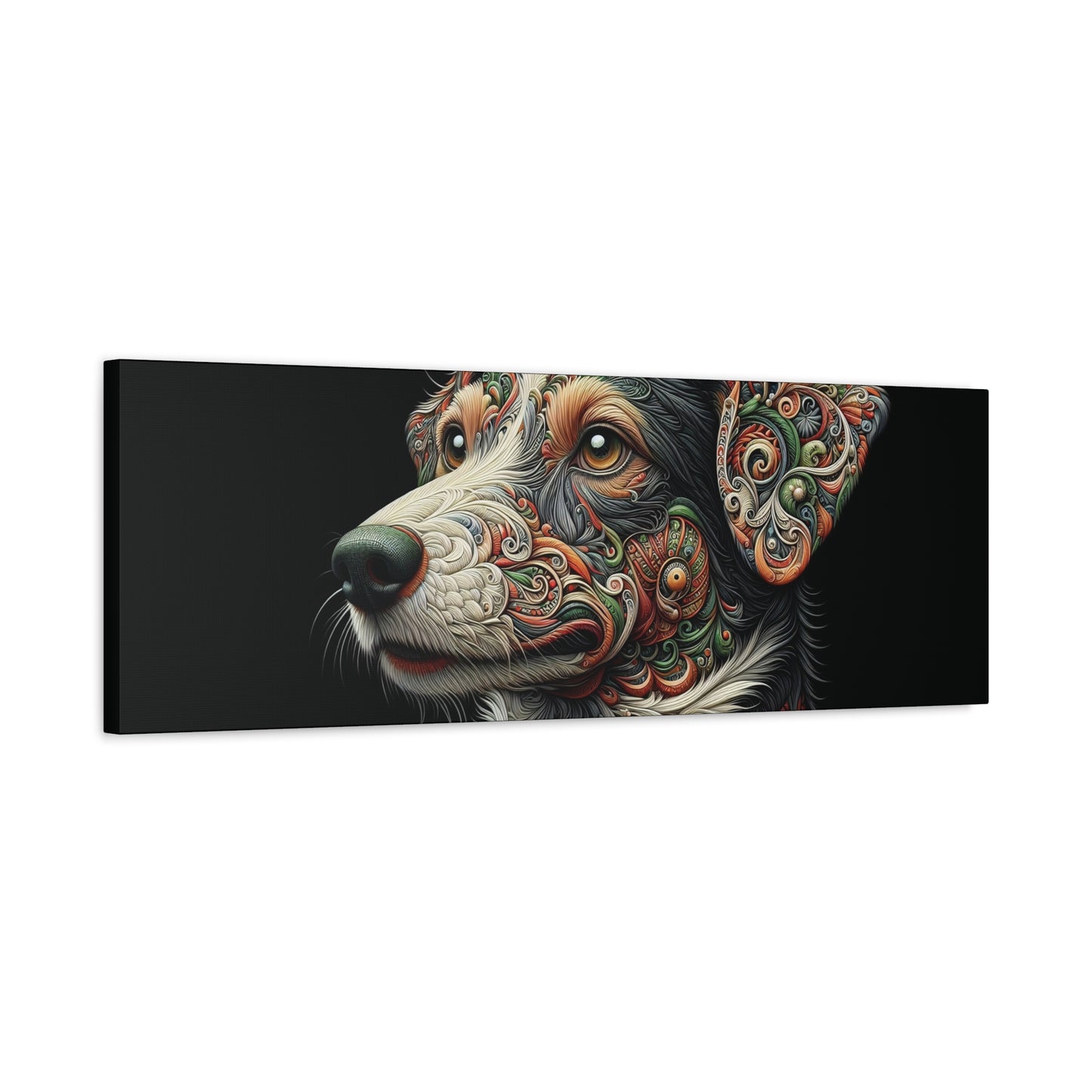 Canvas Print - Surreal Collie Dog Portrait