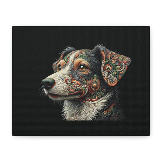 Canvas Print - Surreal Collie Dog Portrait
