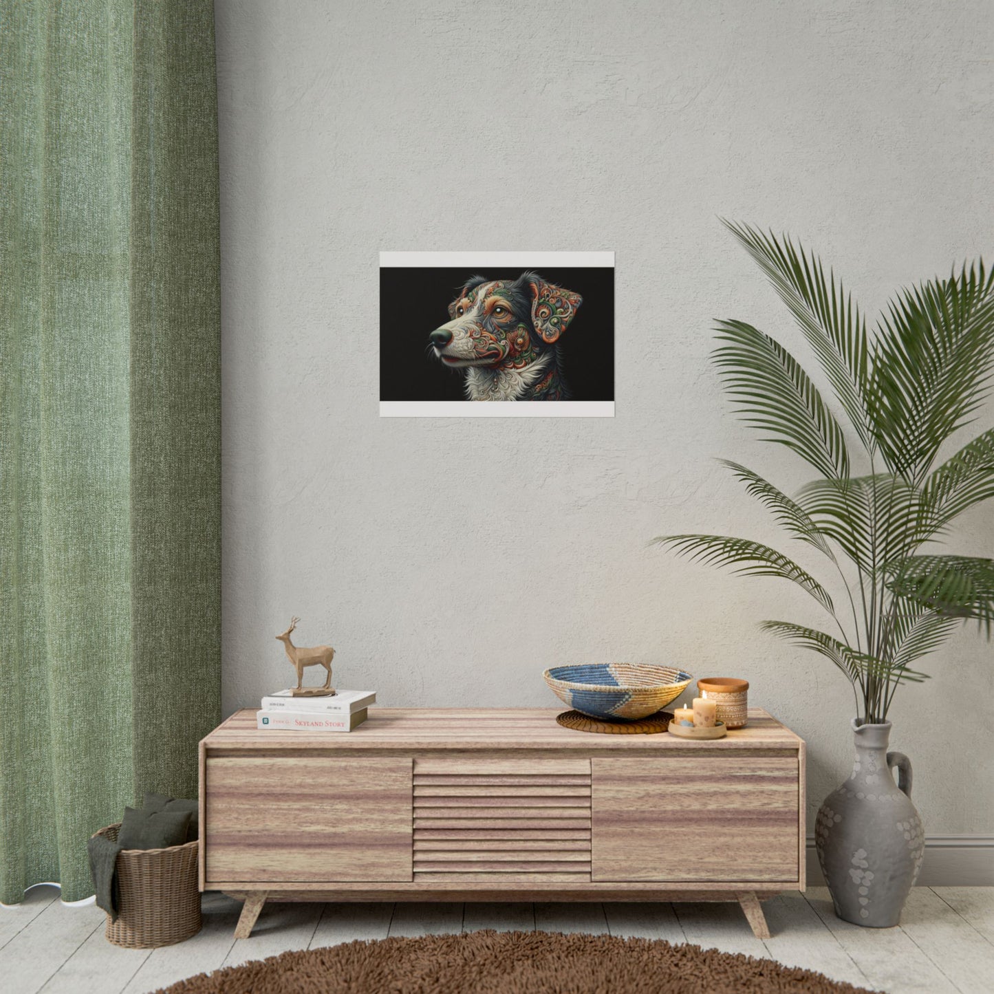 Poster Print - Surreal Border Collie Design