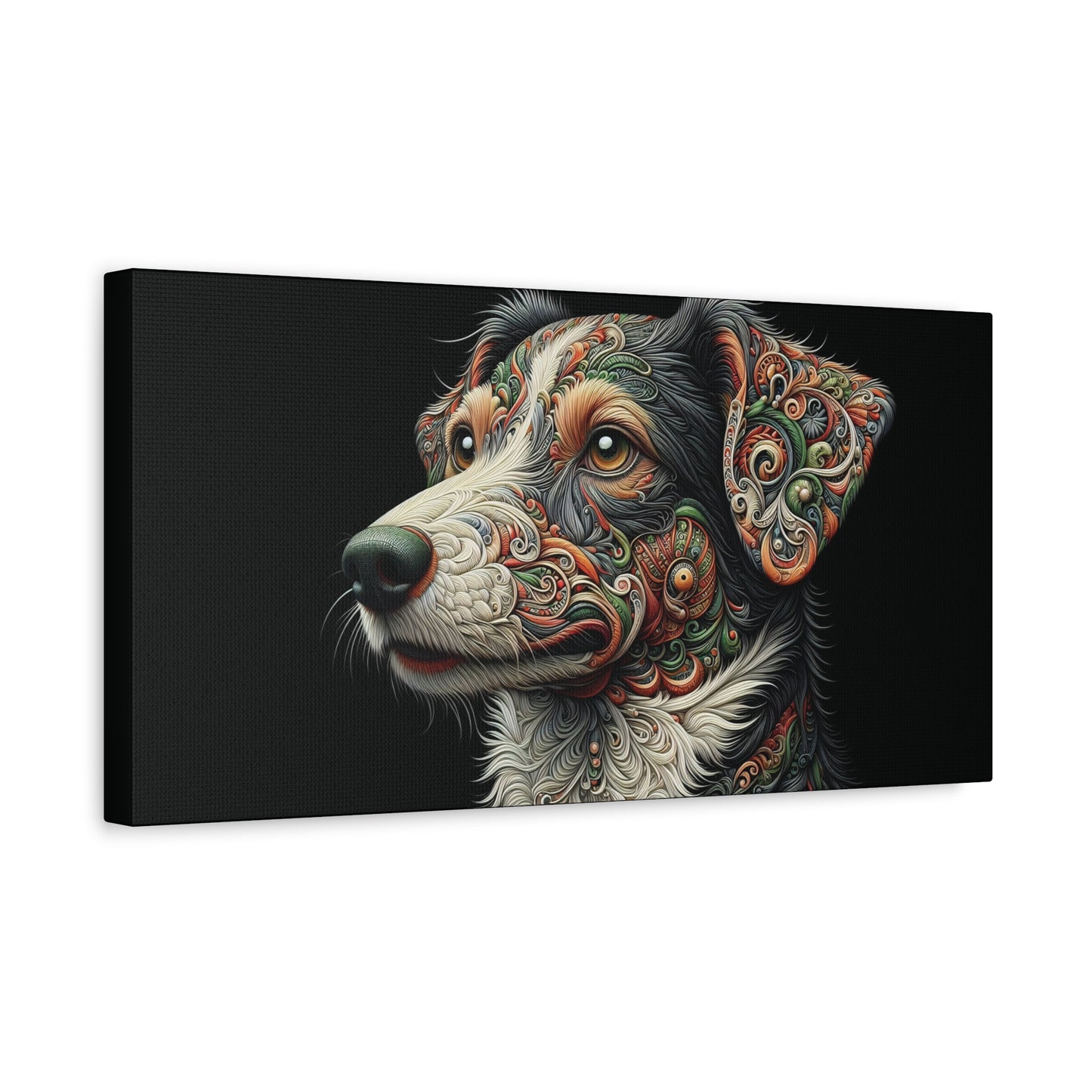 Canvas Print - Surreal Collie Dog Portrait