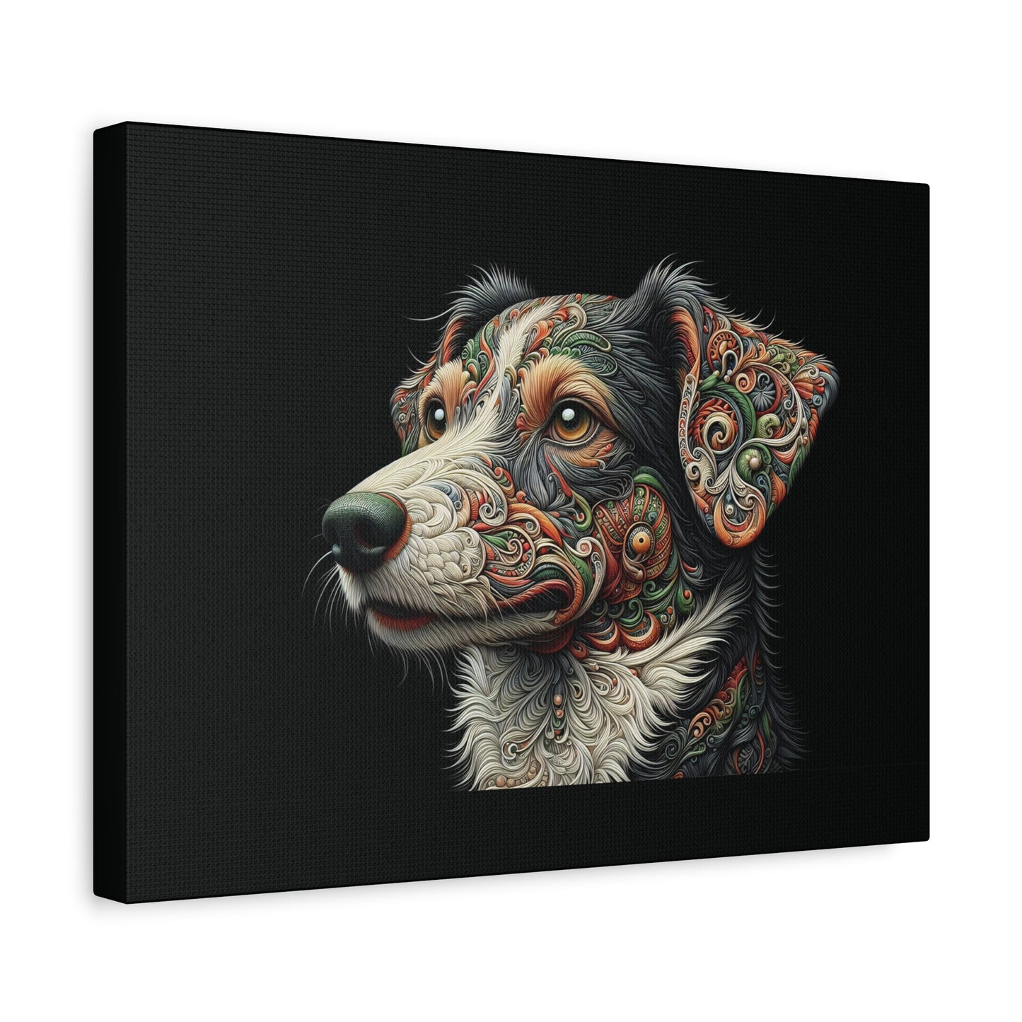 Canvas Print - Surreal Collie Dog Portrait