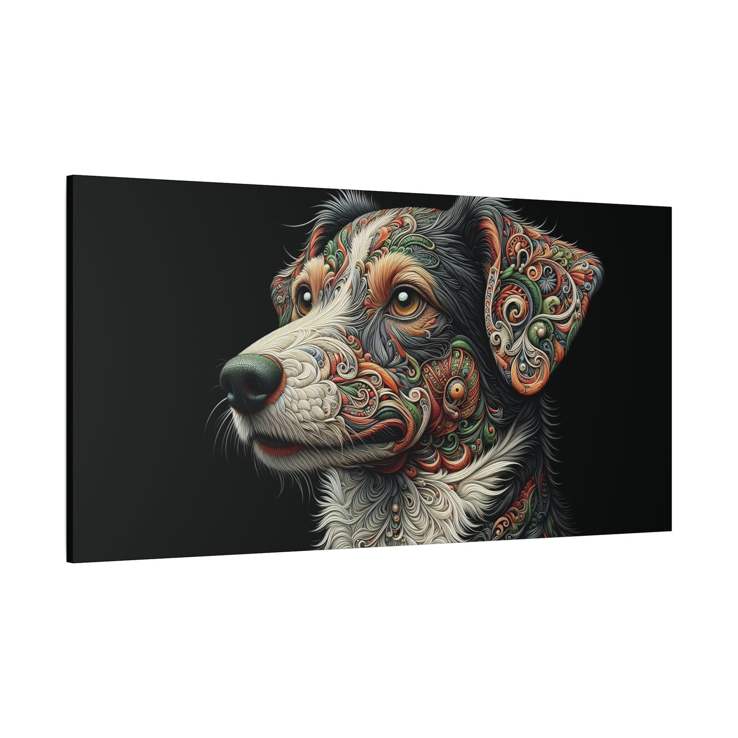 Canvas Print - Surreal Collie Dog Portrait