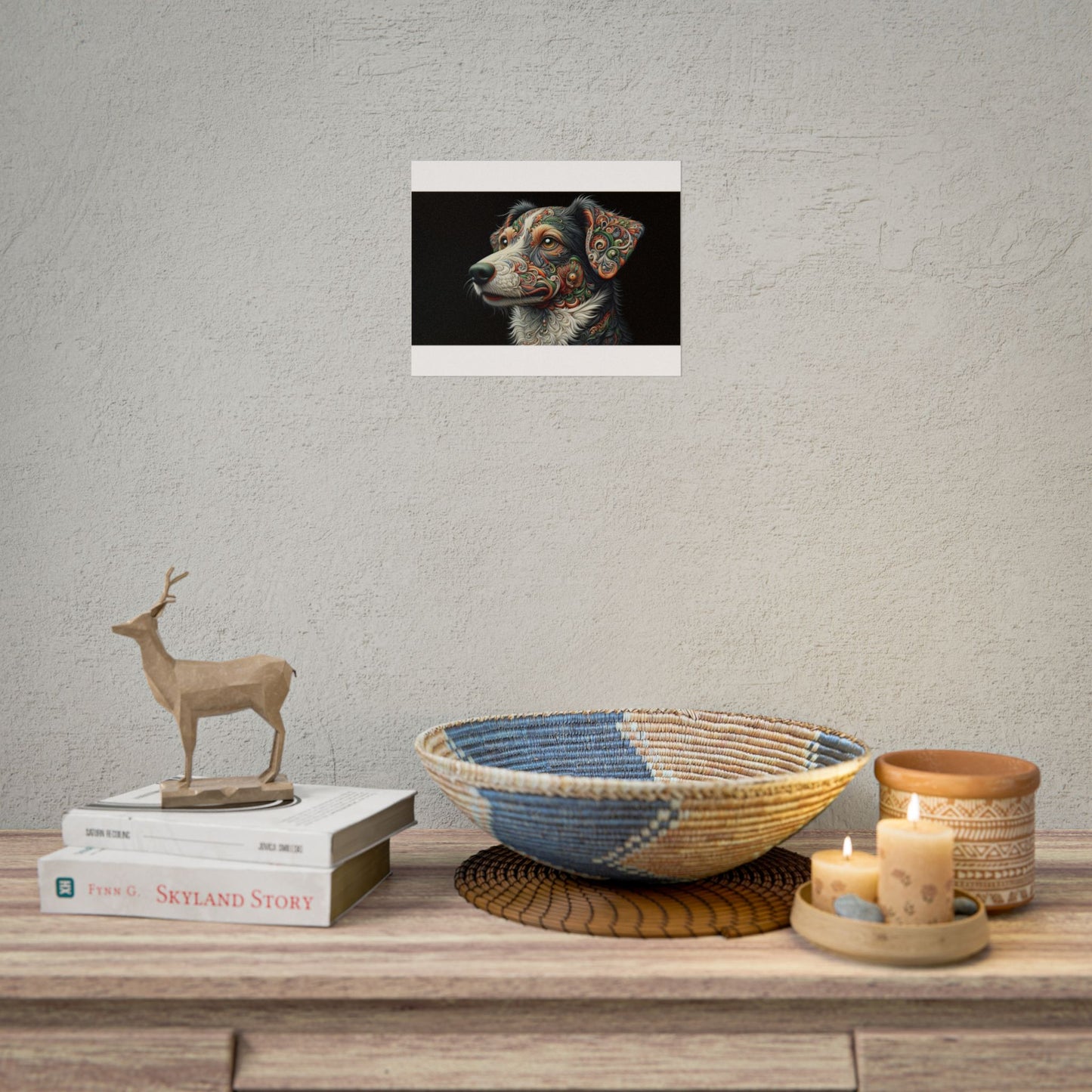 Poster Print - Surreal Border Collie Design