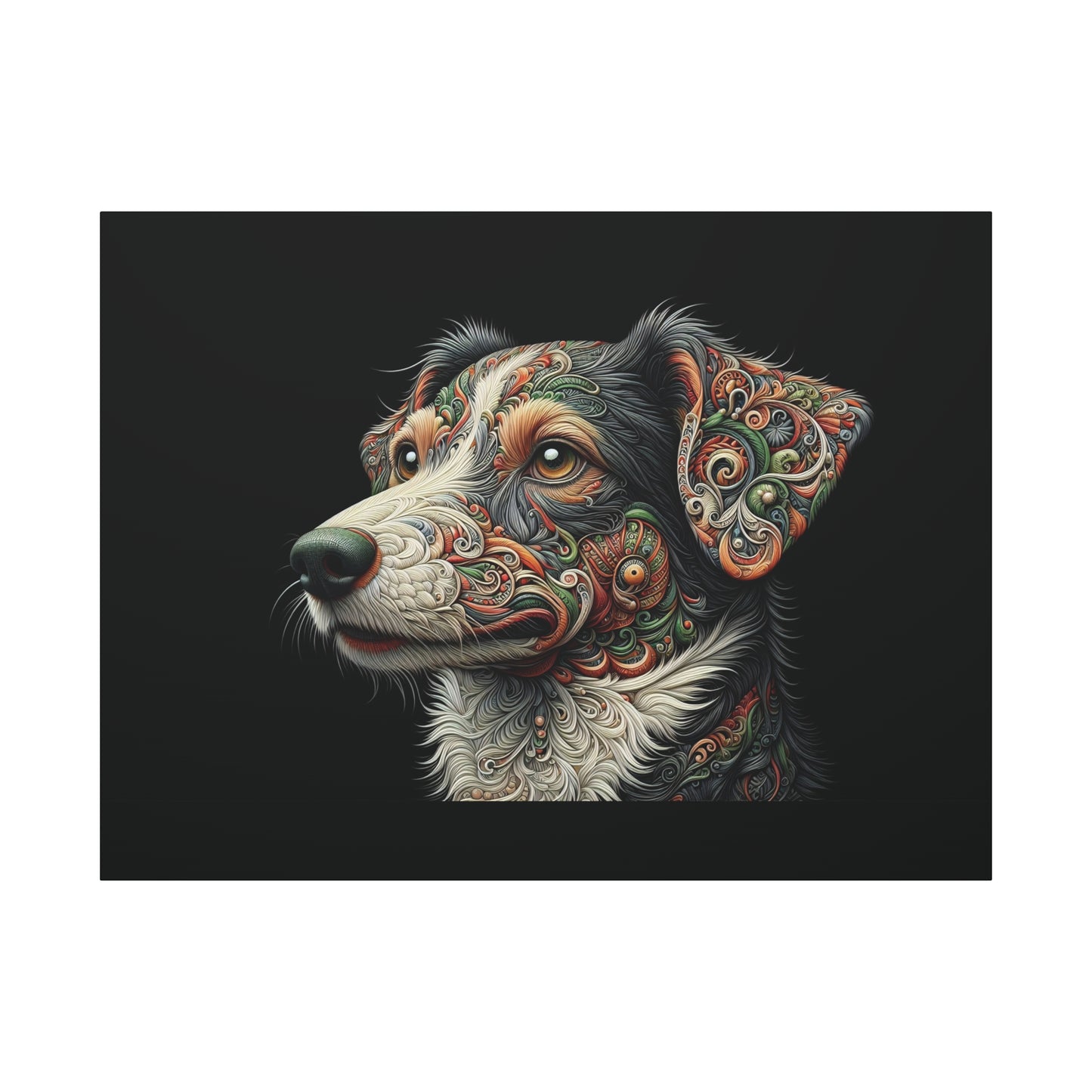 Canvas Print - Surreal Collie Dog Portrait
