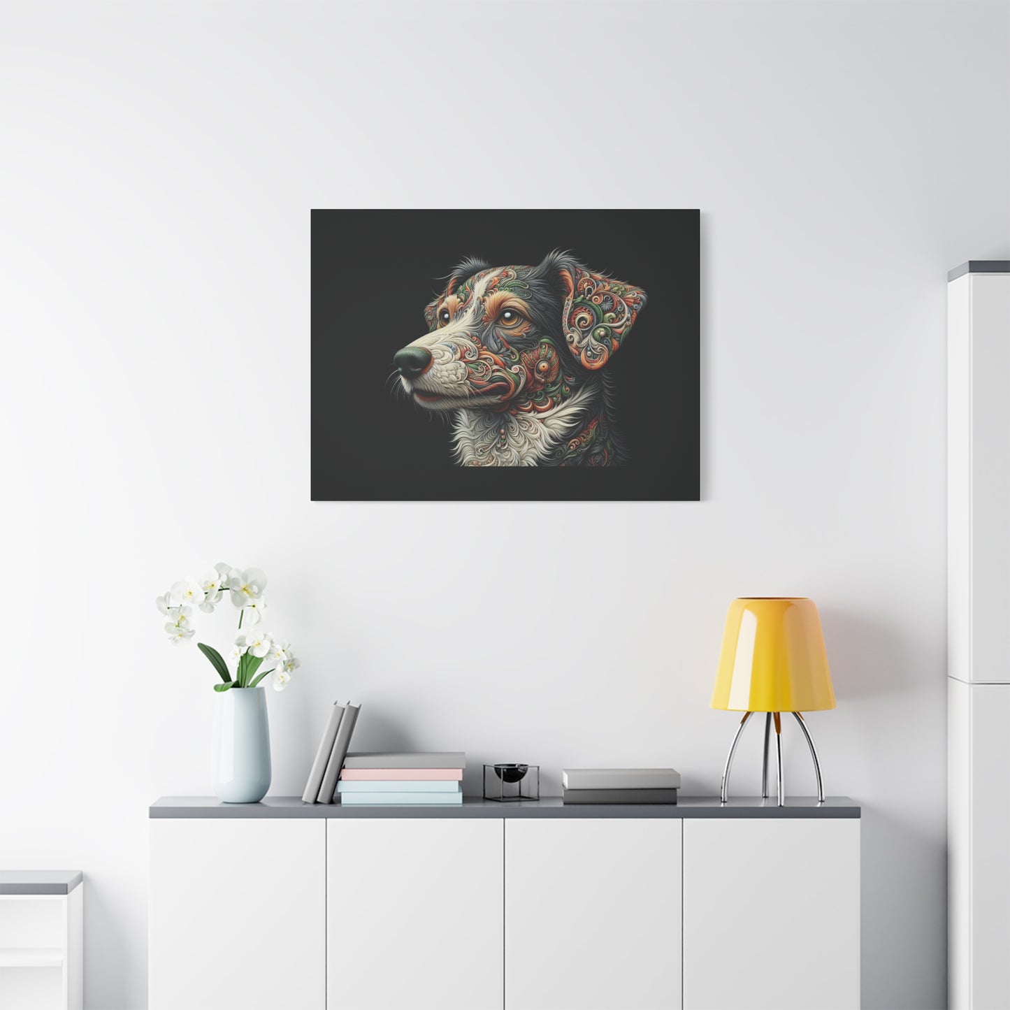 Canvas Print - Surreal Collie Dog Portrait