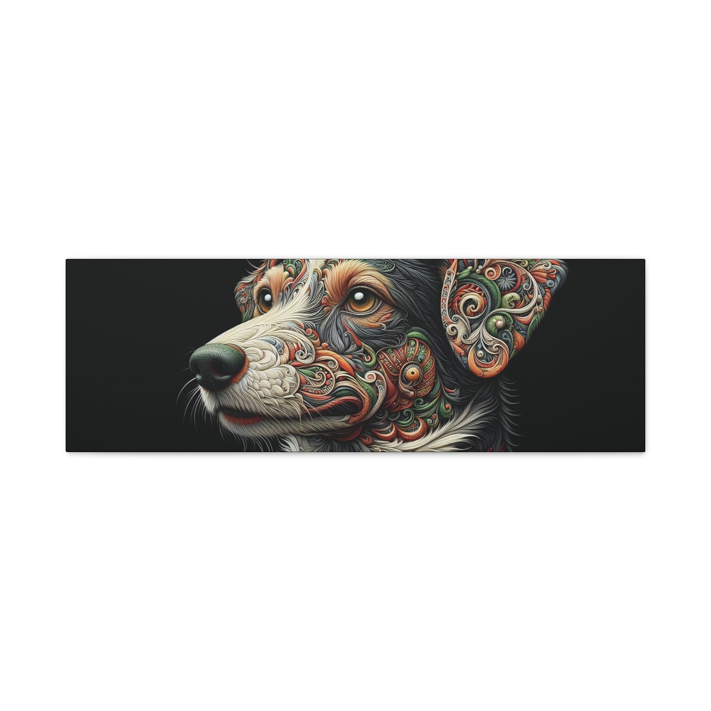 Canvas Print - Surreal Collie Dog Portrait