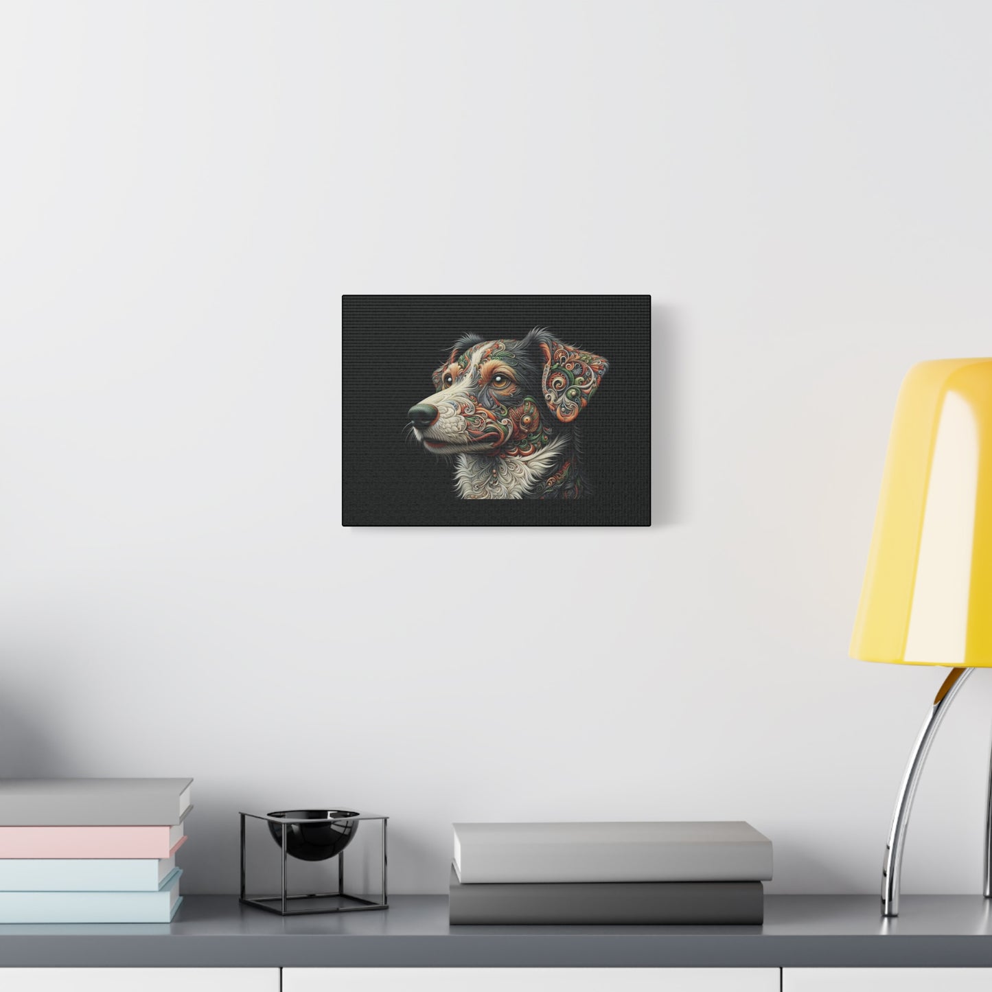 Canvas Print - Surreal Collie Dog Portrait