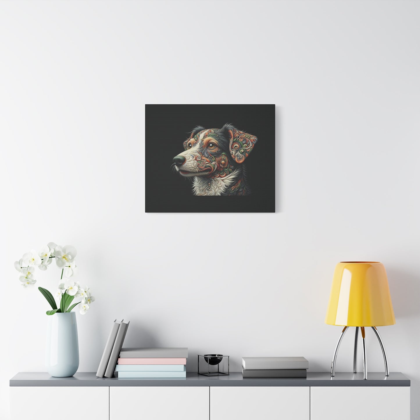 Canvas Print - Surreal Collie Dog Portrait
