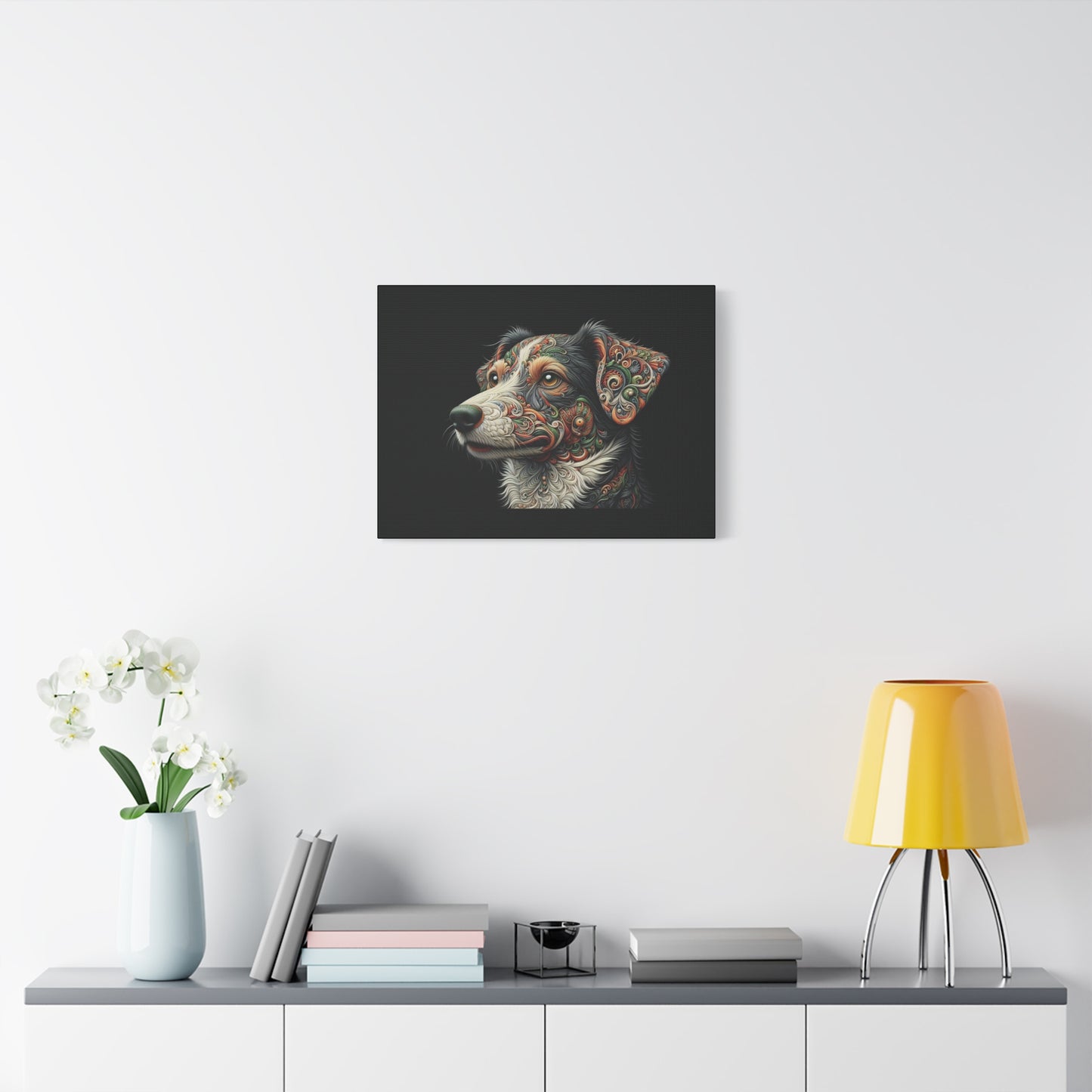 Canvas Print - Surreal Collie Dog Portrait