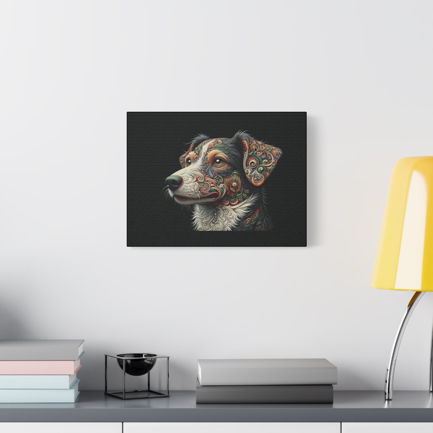 Canvas Print - Surreal Collie Dog Portrait