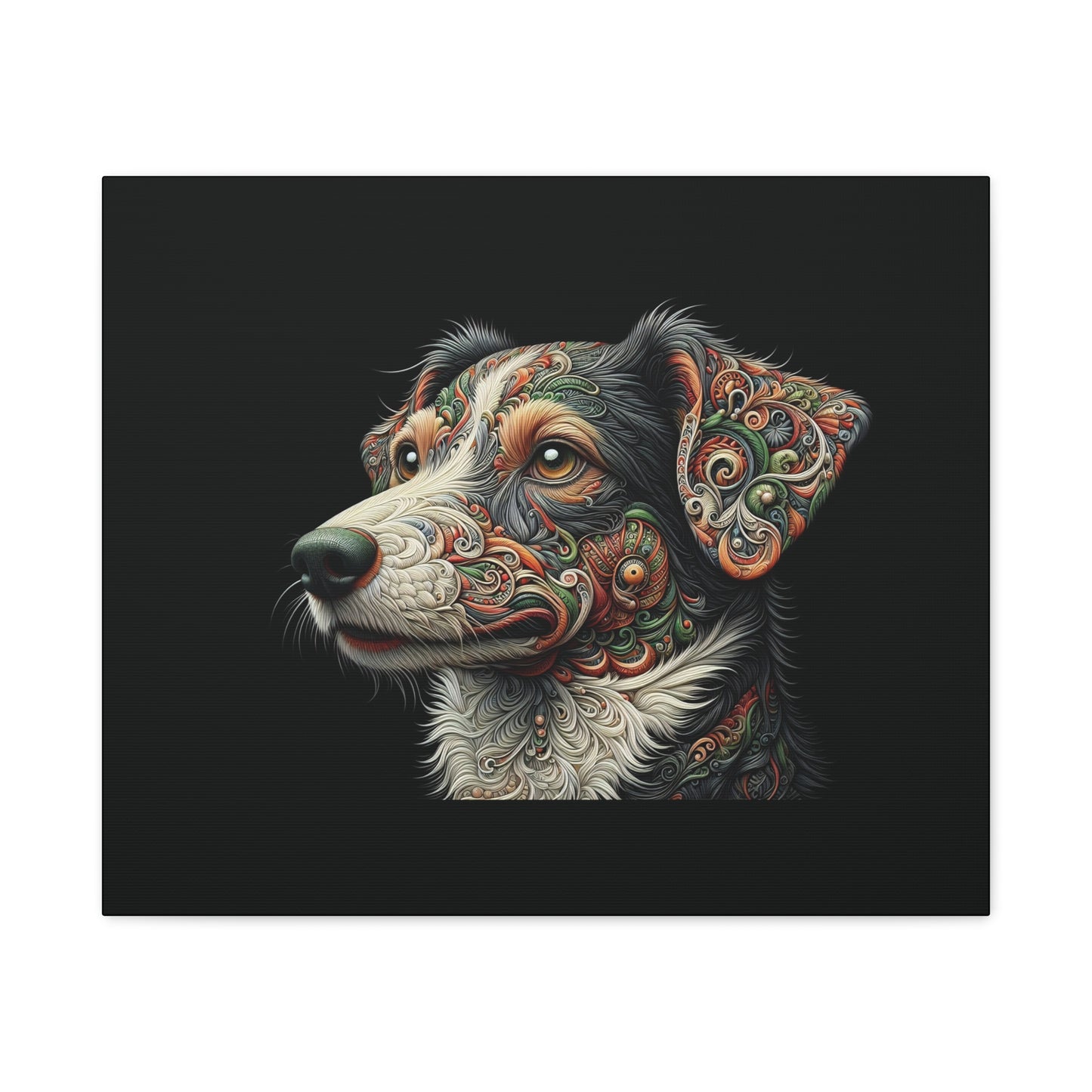 Canvas Print - Surreal Collie Dog Portrait