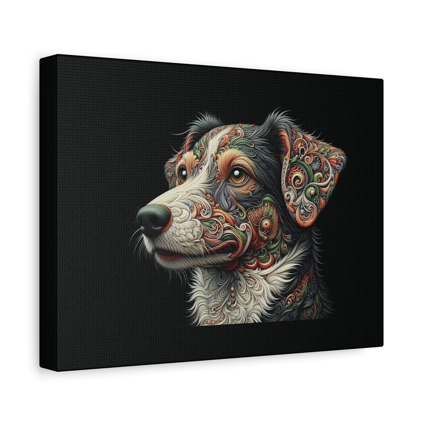 Canvas Print - Surreal Collie Dog Portrait