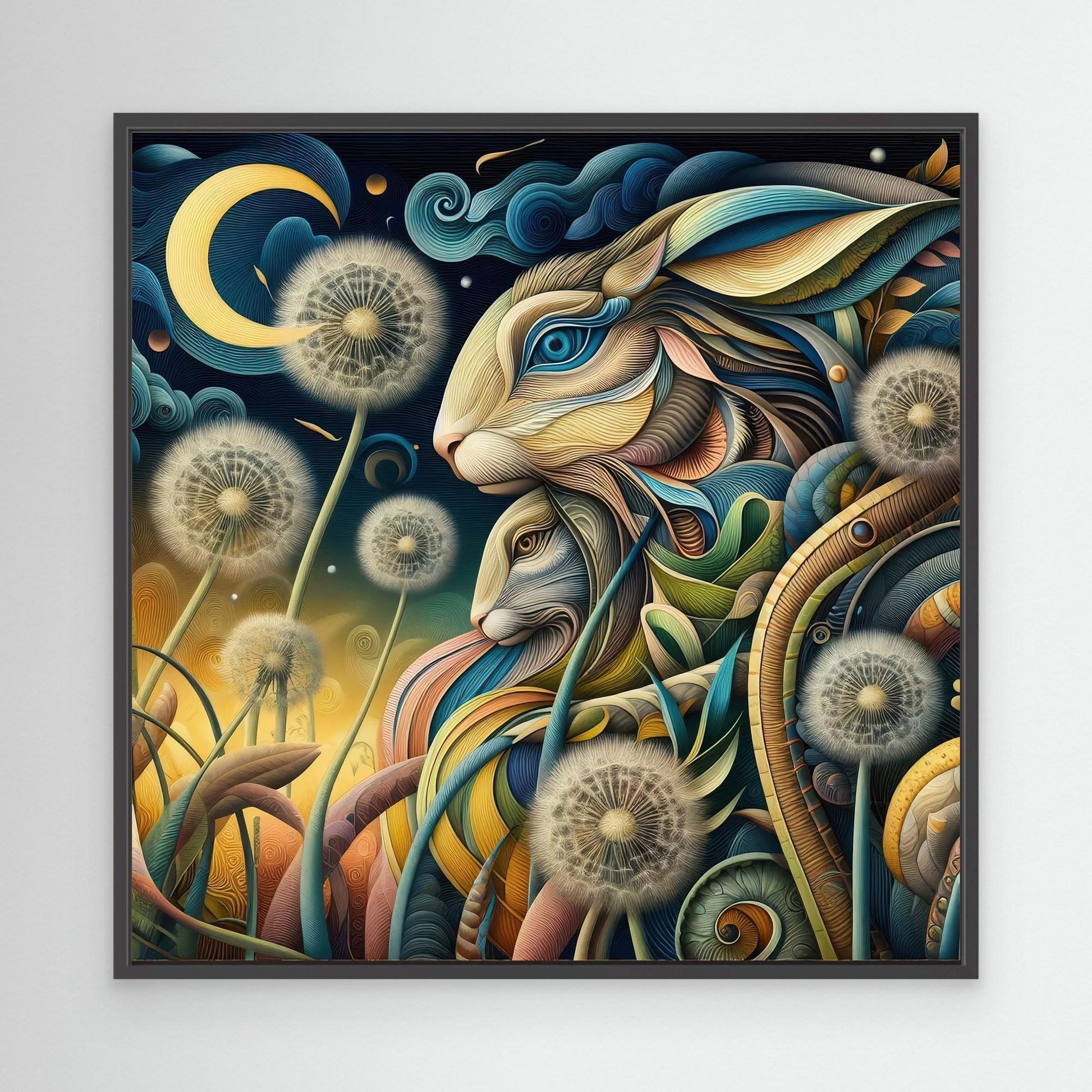 Crescent Moon and Rabbits