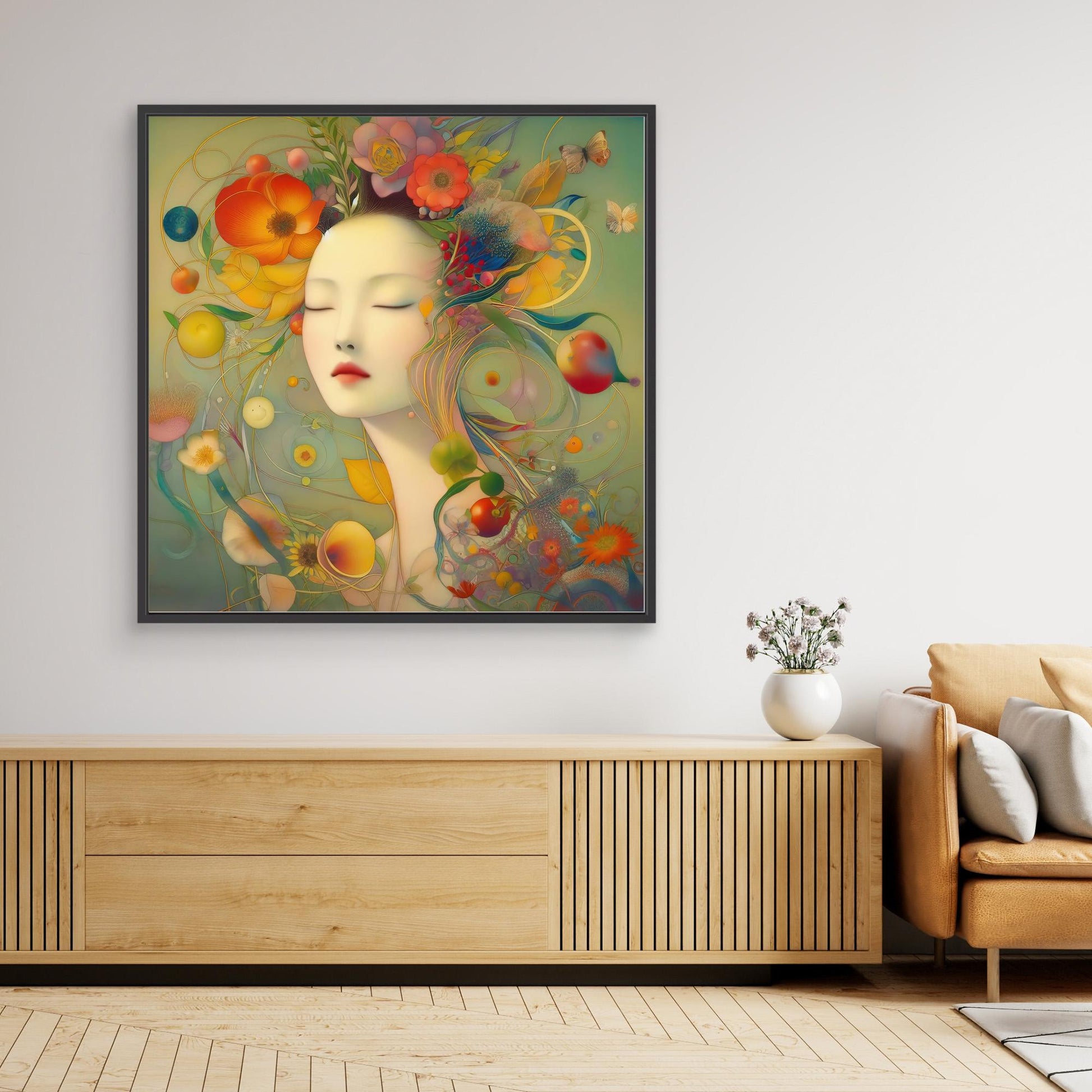 Portrait of a Woman with Flowers