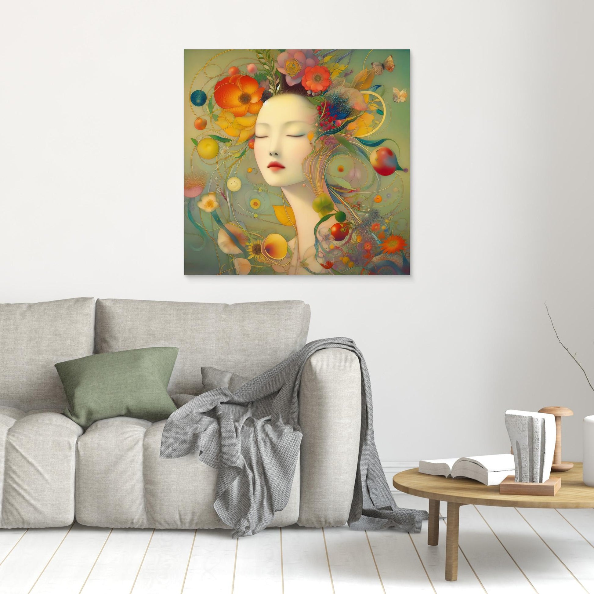 Portrait of a Woman with Flowers