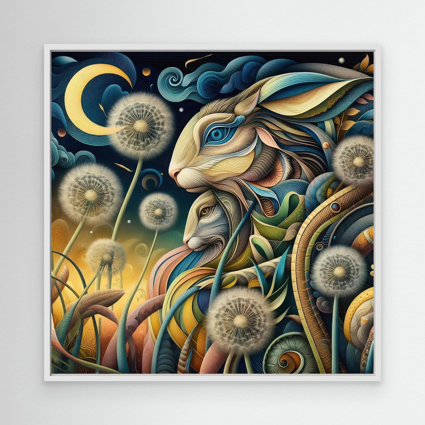 Crescent Moon and Rabbits