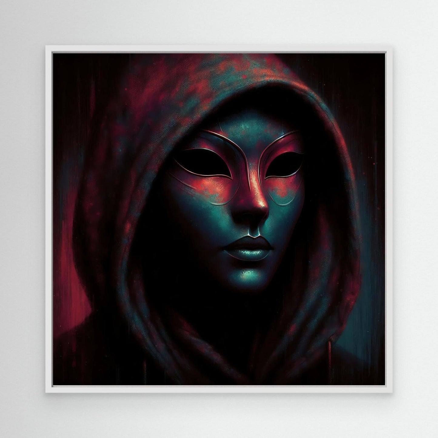 Woman with Hoodie and Mask