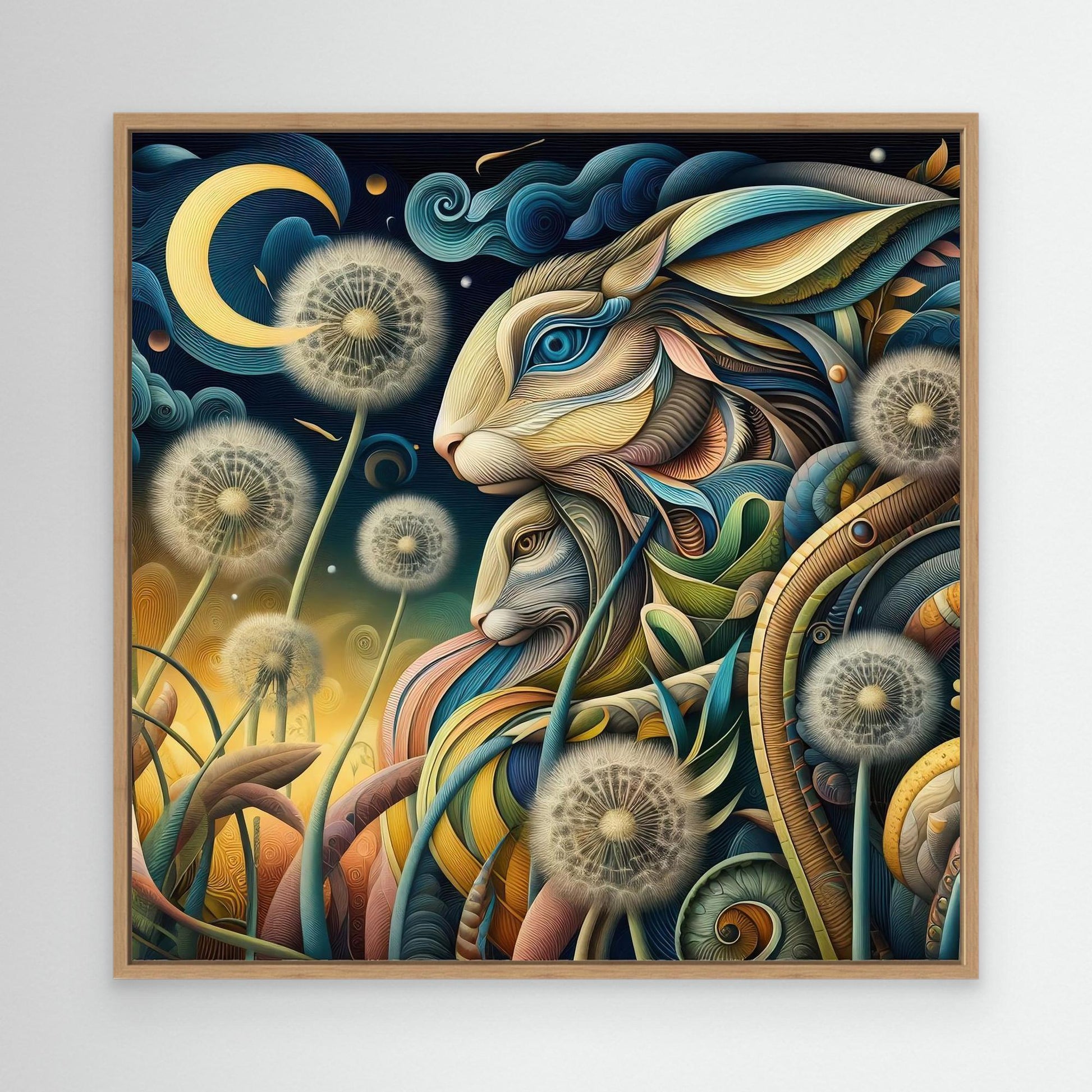 Crescent Moon and Rabbits