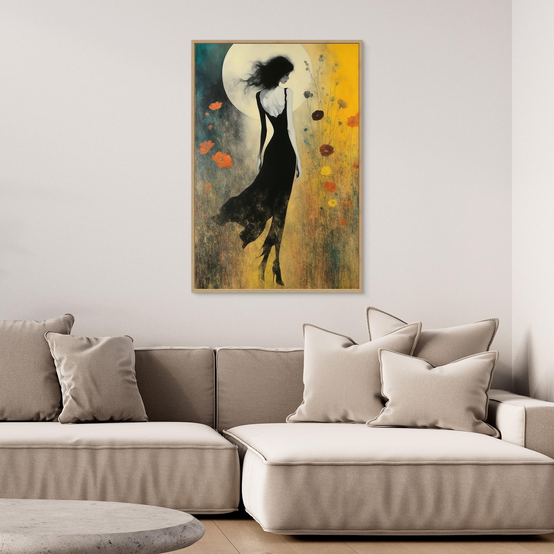 Woman in Black Dress