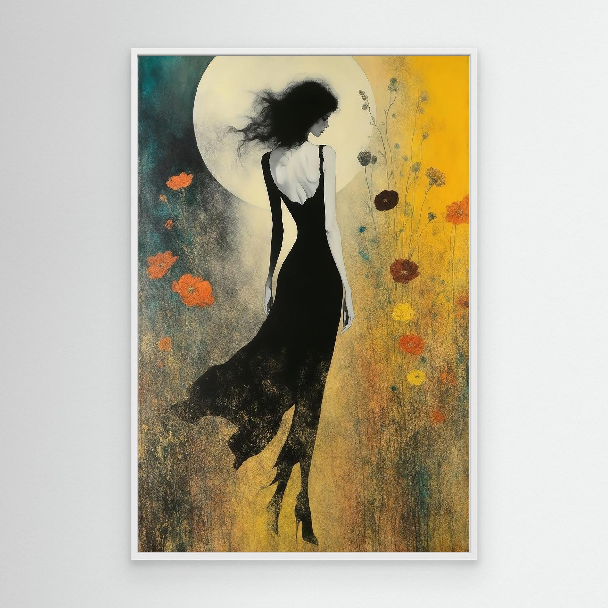 Woman in Black Dress