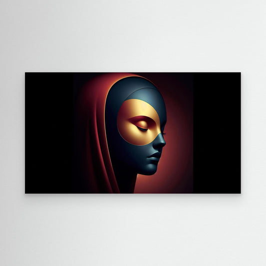 Scarf and Gold Mask