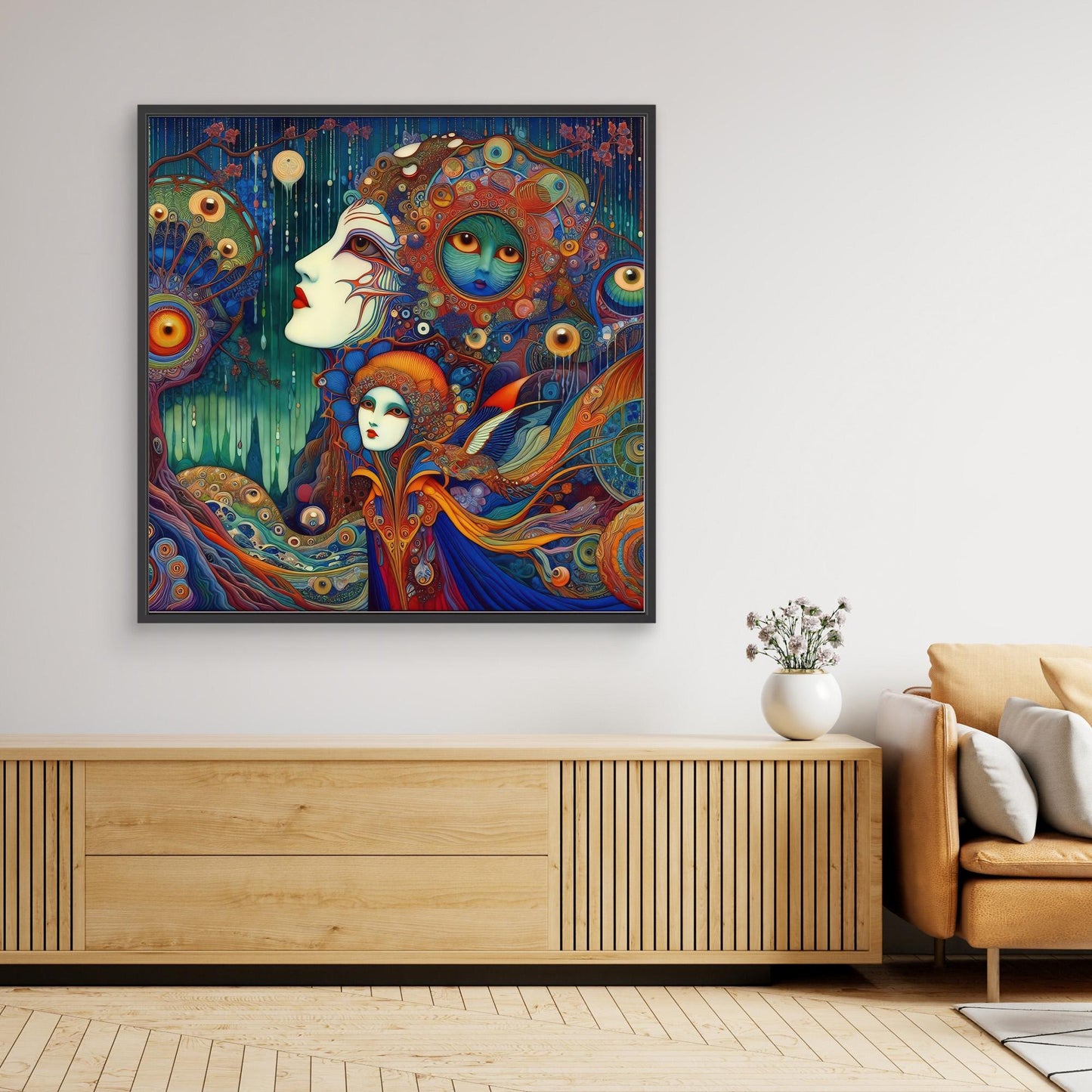 Celestial Reverie: Dual Spirits in Cosmic Flow