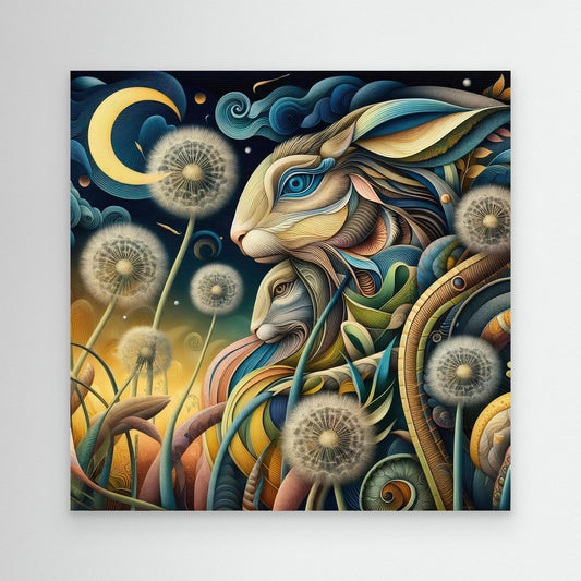 Crescent Moon and Rabbits