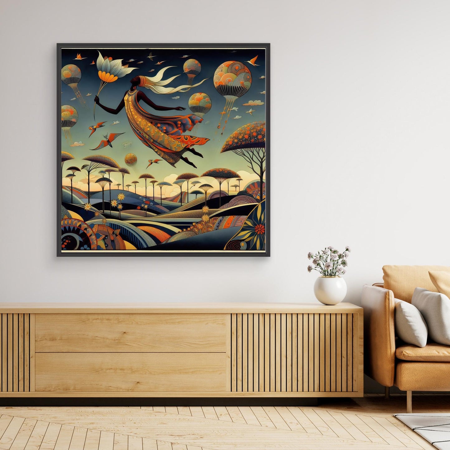 Celestial Drift through Patterned Skies