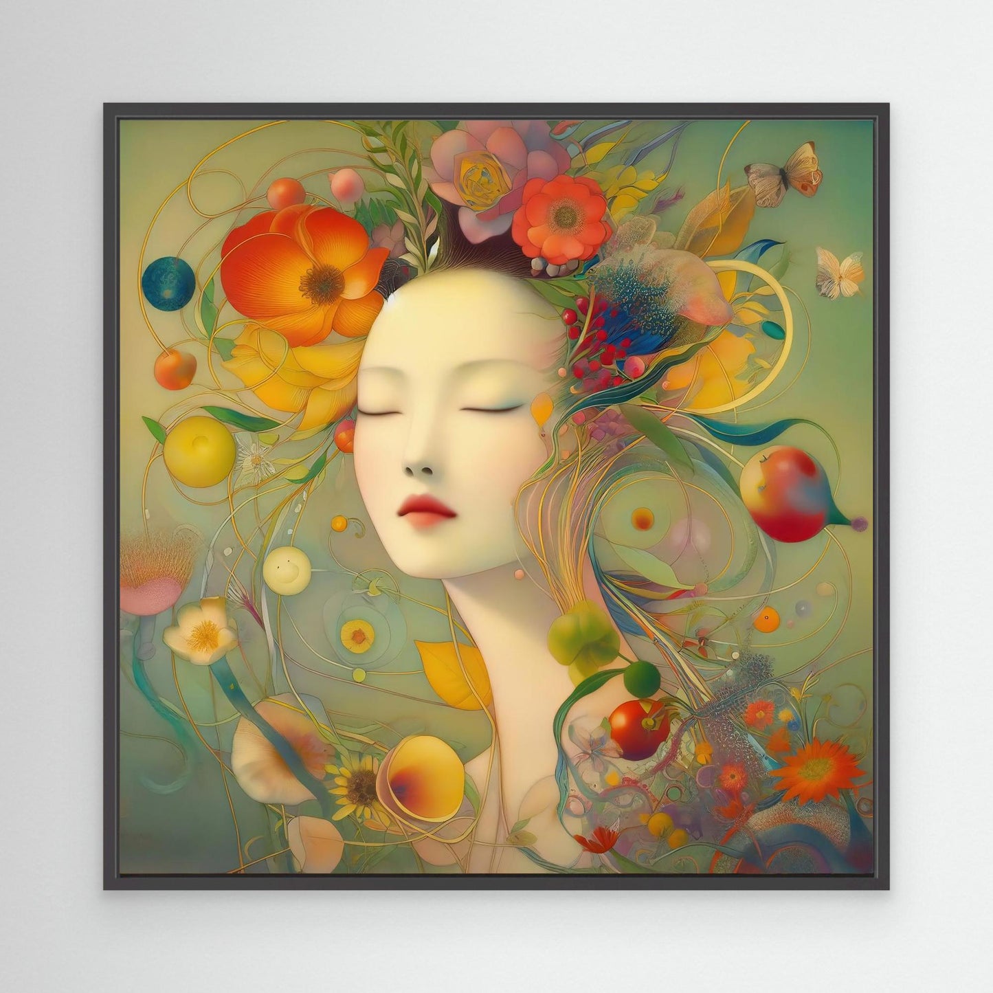 Portrait of a Woman with Flowers