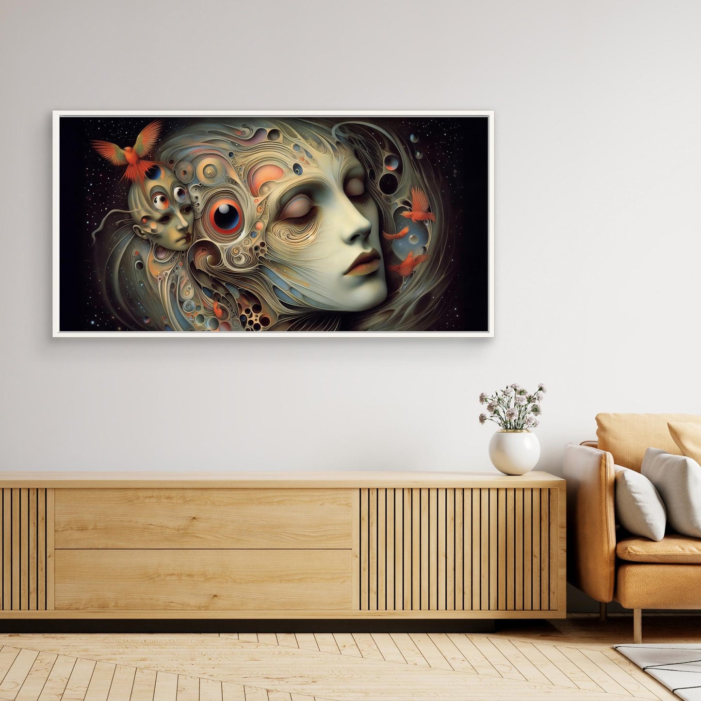 Whispers of Dual Souls: A Surreal Flight