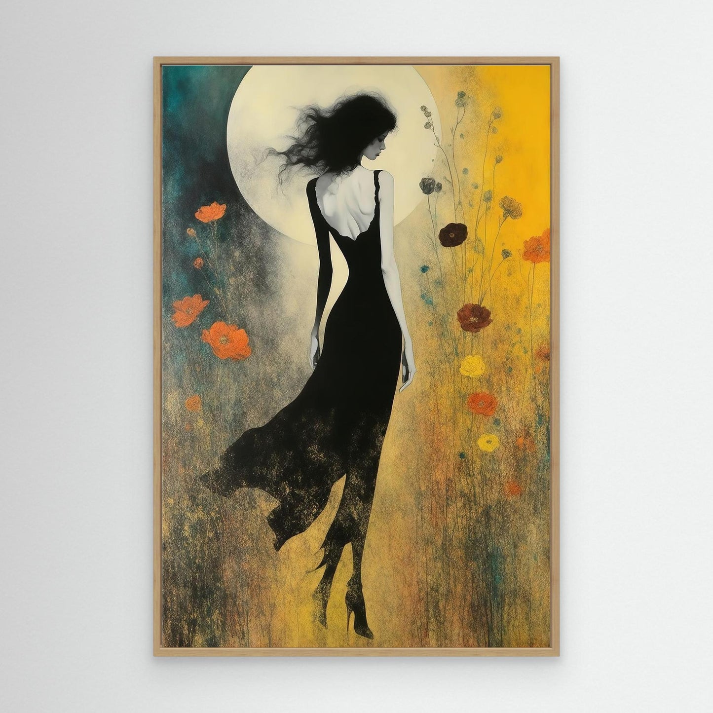 Woman in Black Dress