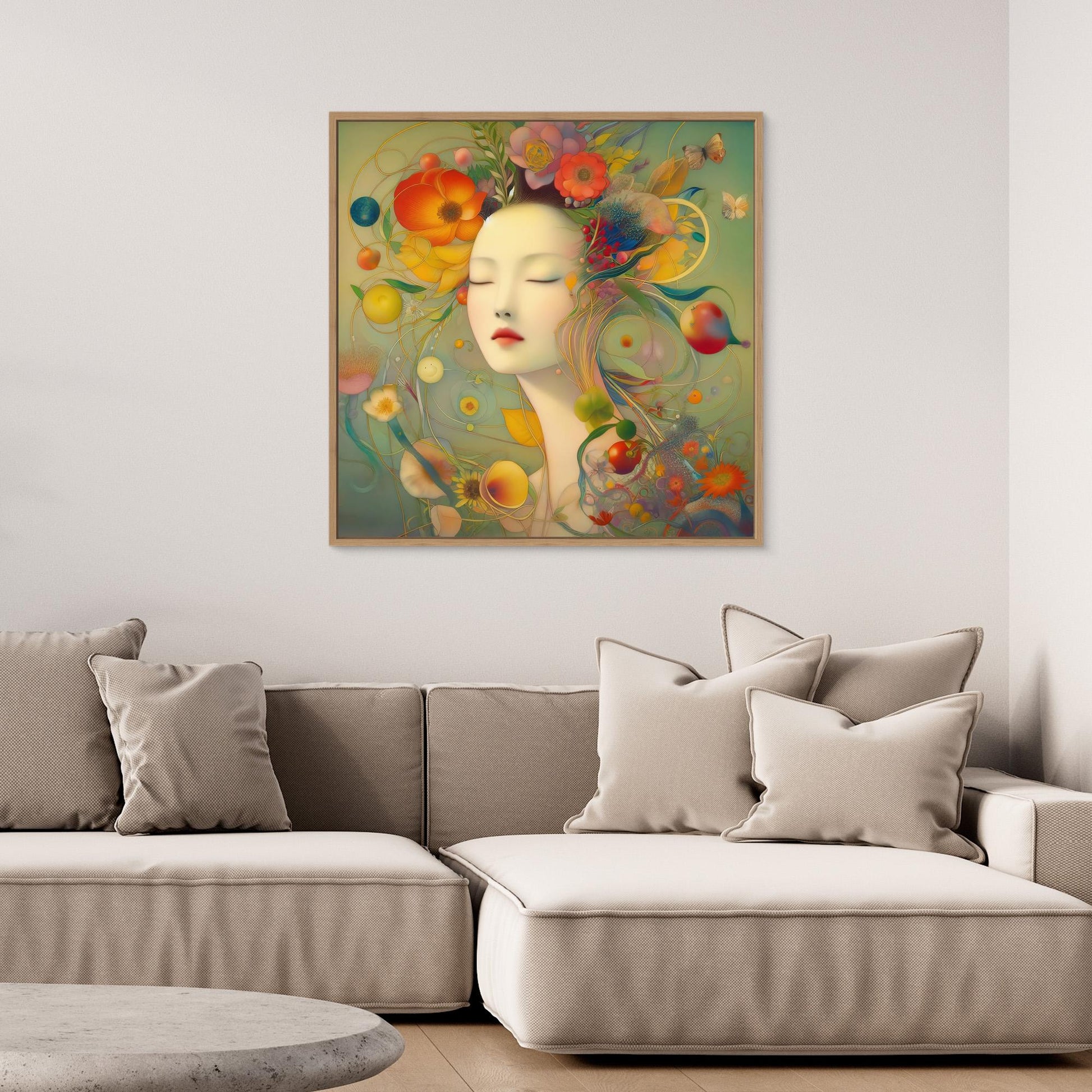 Portrait of a Woman with Flowers