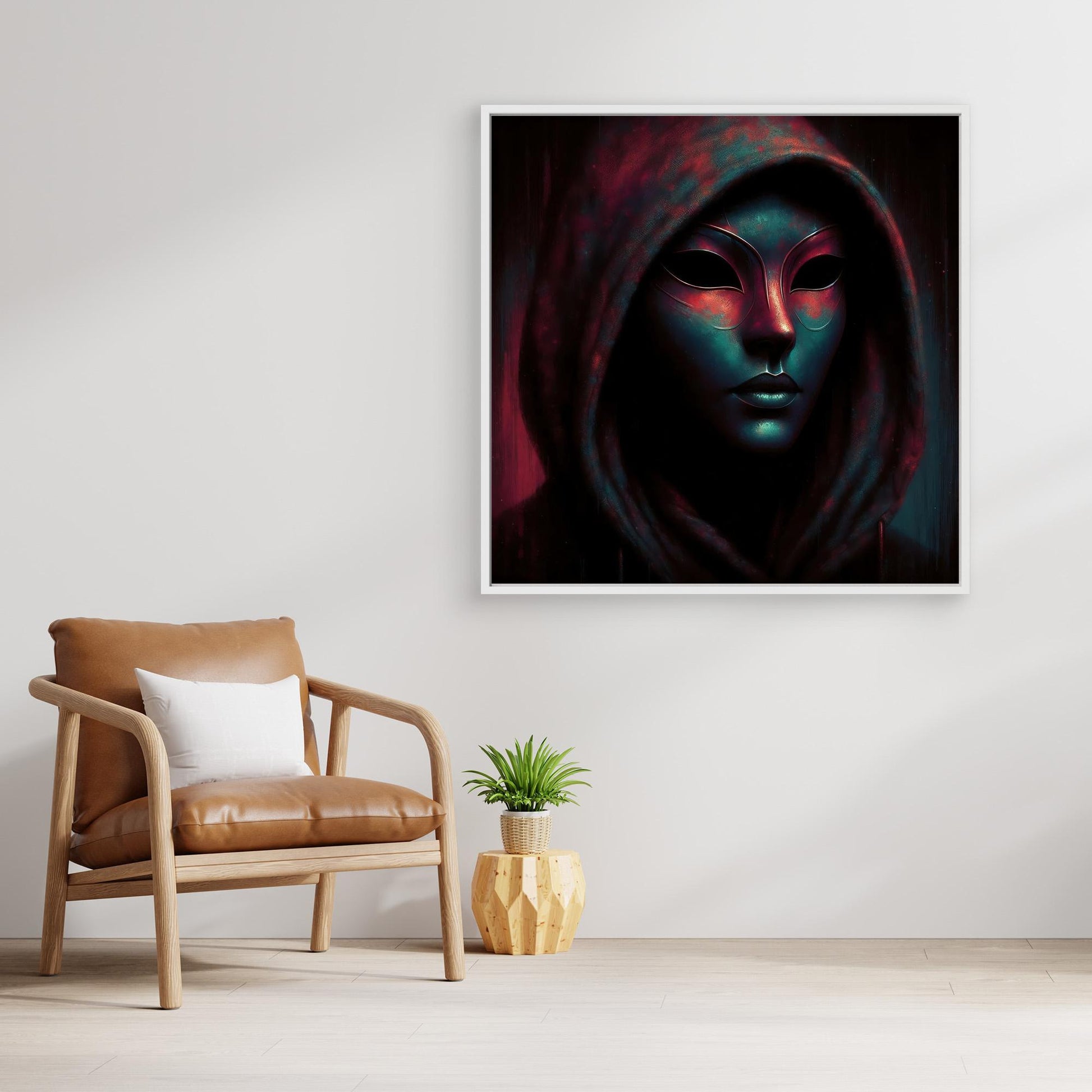 Woman with Hoodie and Mask