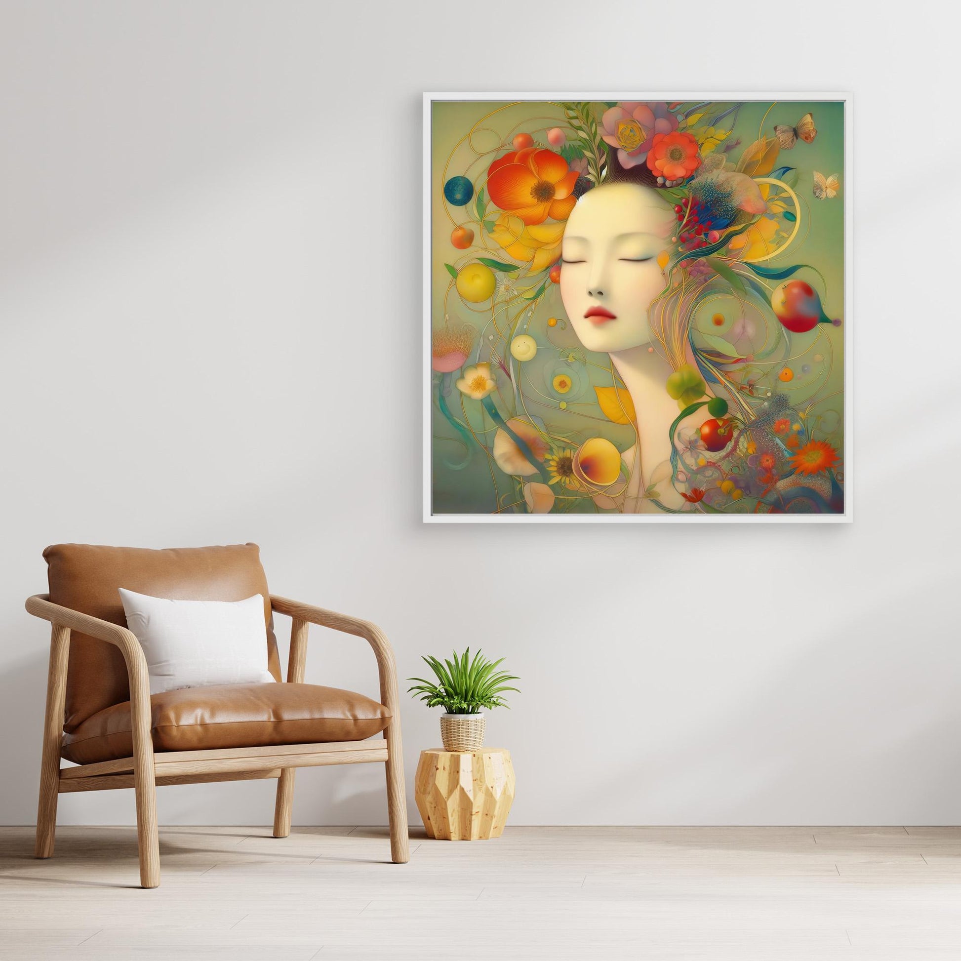 Portrait of a Woman with Flowers