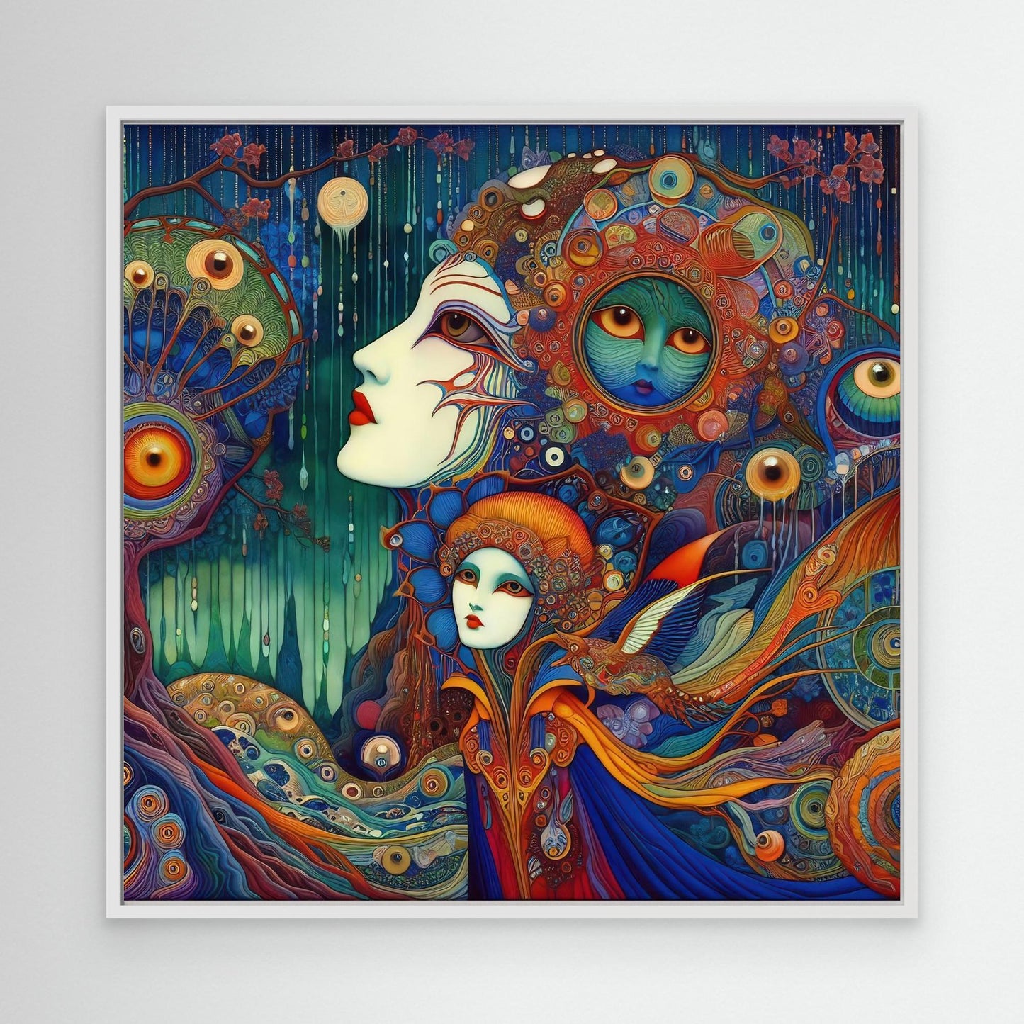 Celestial Reverie: Dual Spirits in Cosmic Flow