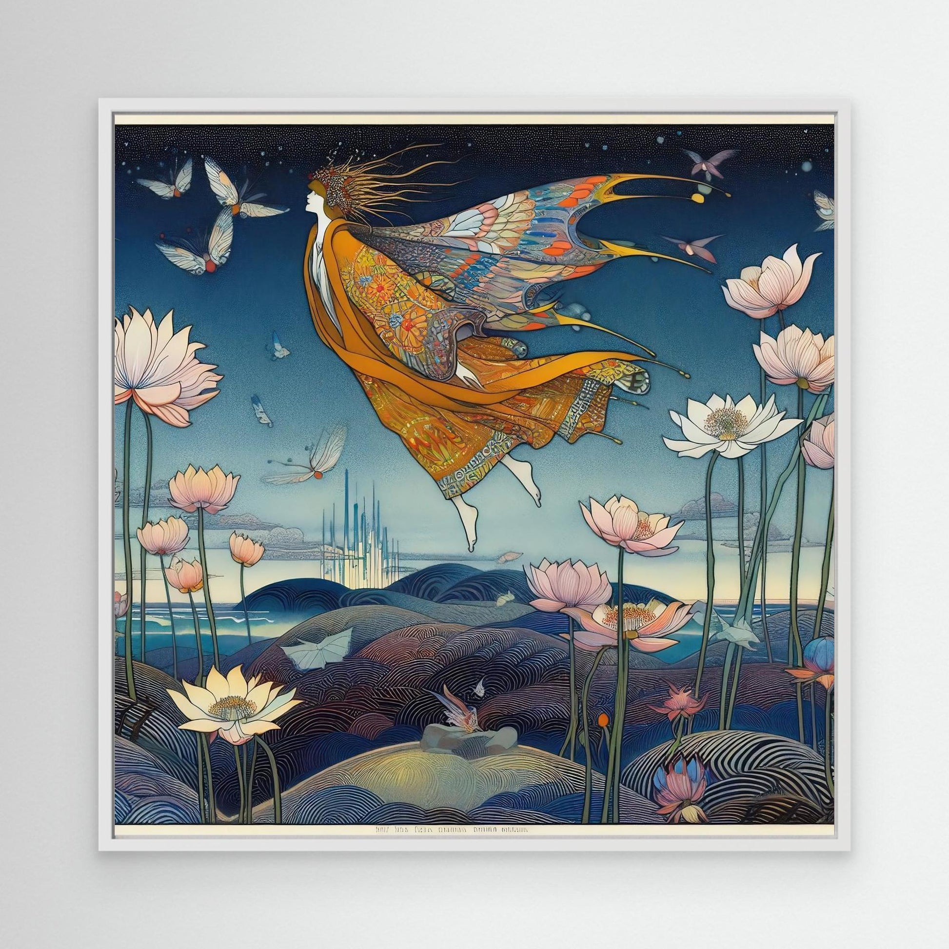 Mystical Flight Over Lotus Realms