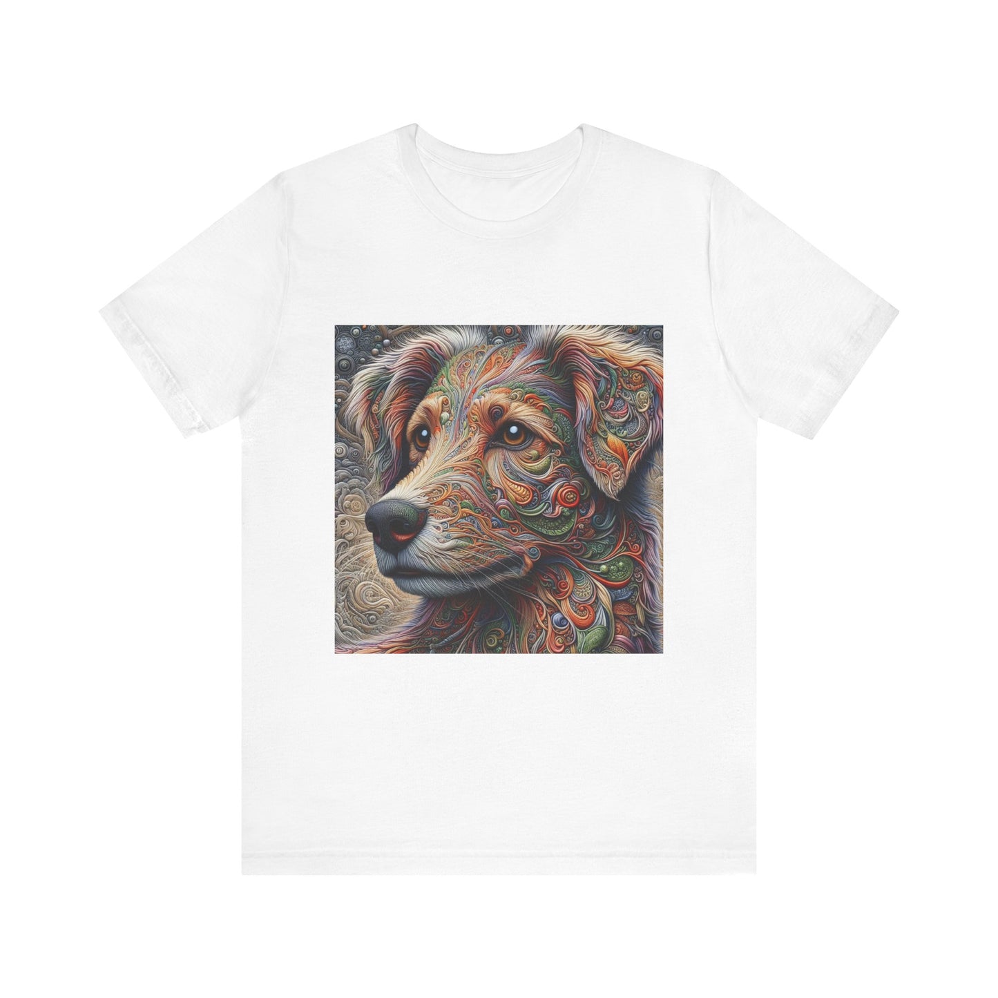 Colorful Dog Art Unisex Jersey Tee – Perfect for Dog Lovers