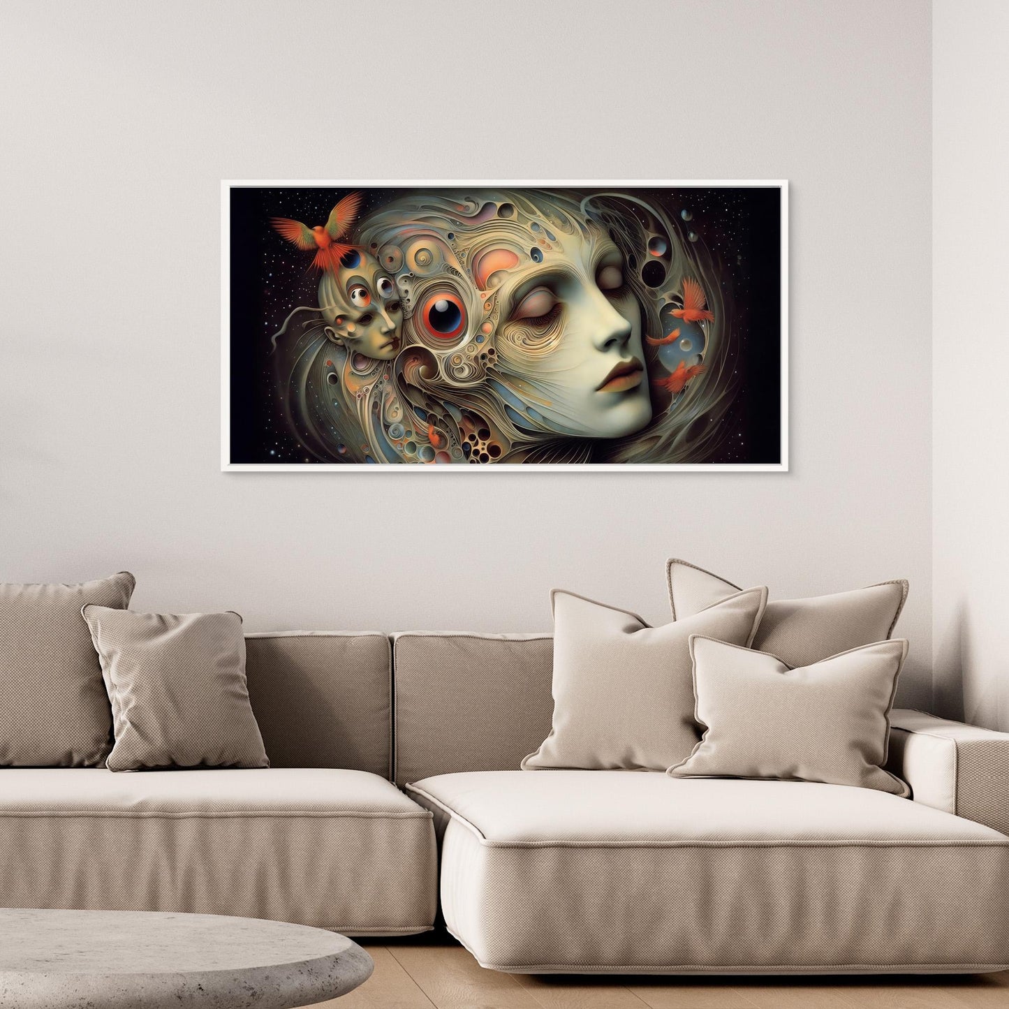 Whispers of Dual Souls: A Surreal Flight