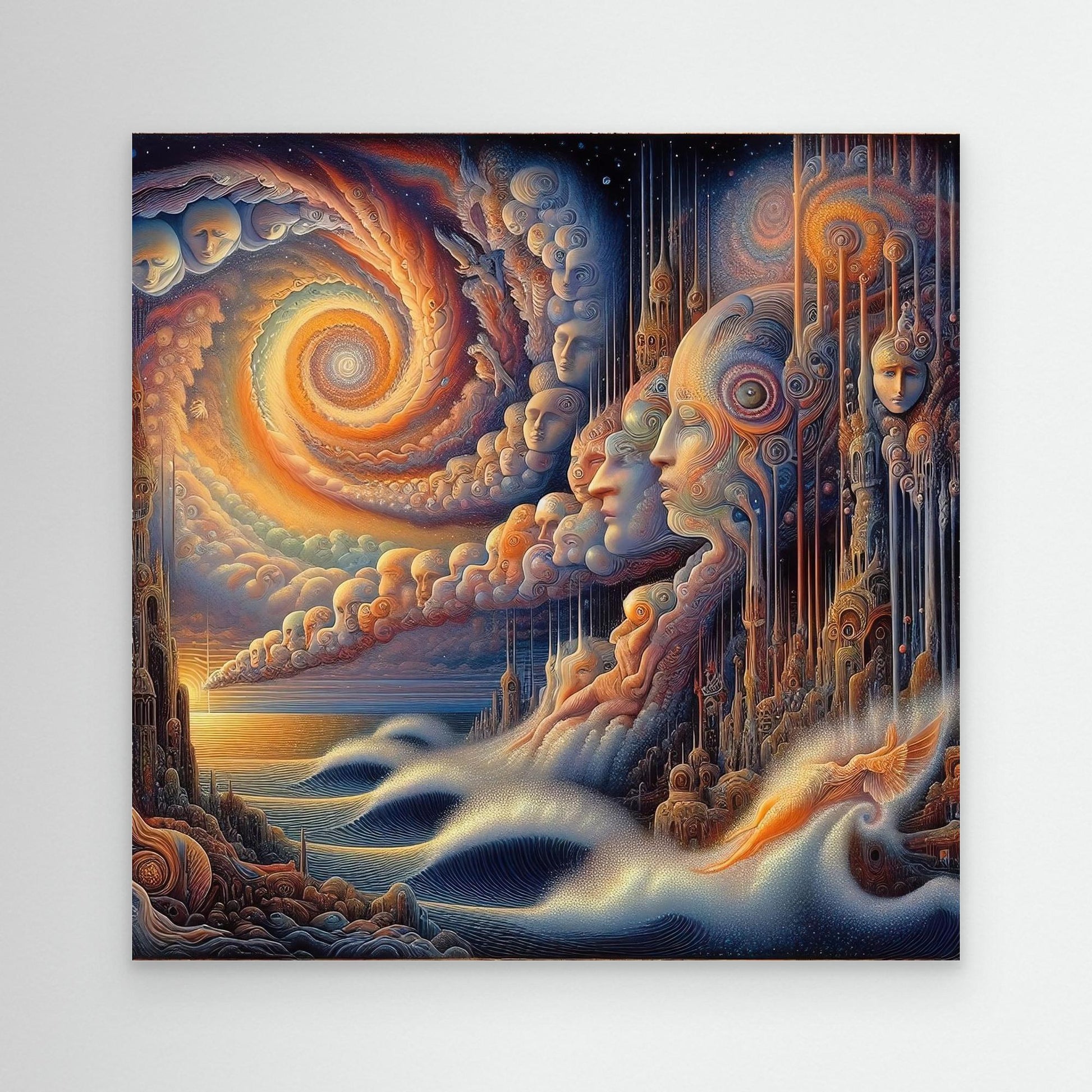 Thought Currents: Faces in the Spiral Sky