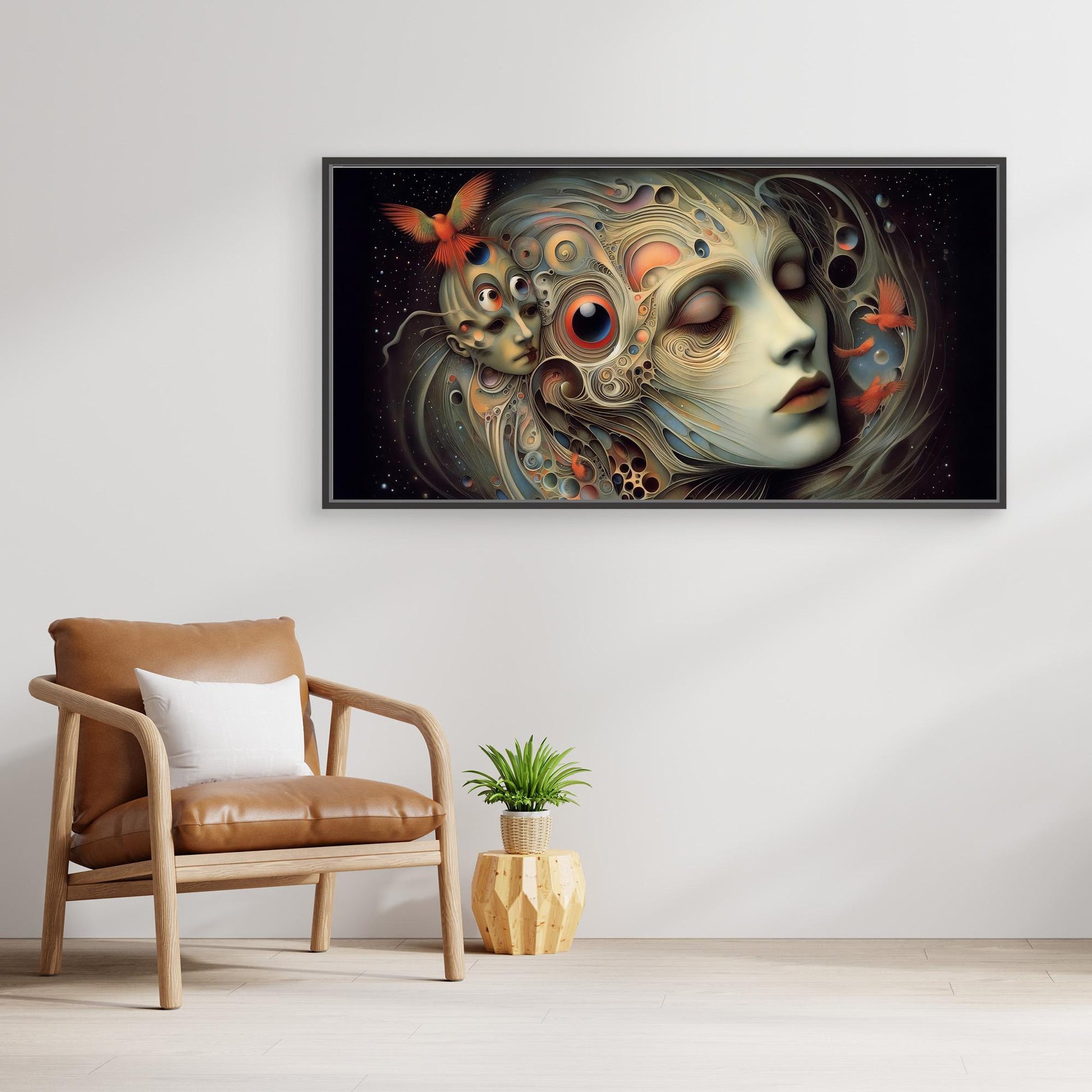 Whispers of Dual Souls: A Surreal Flight