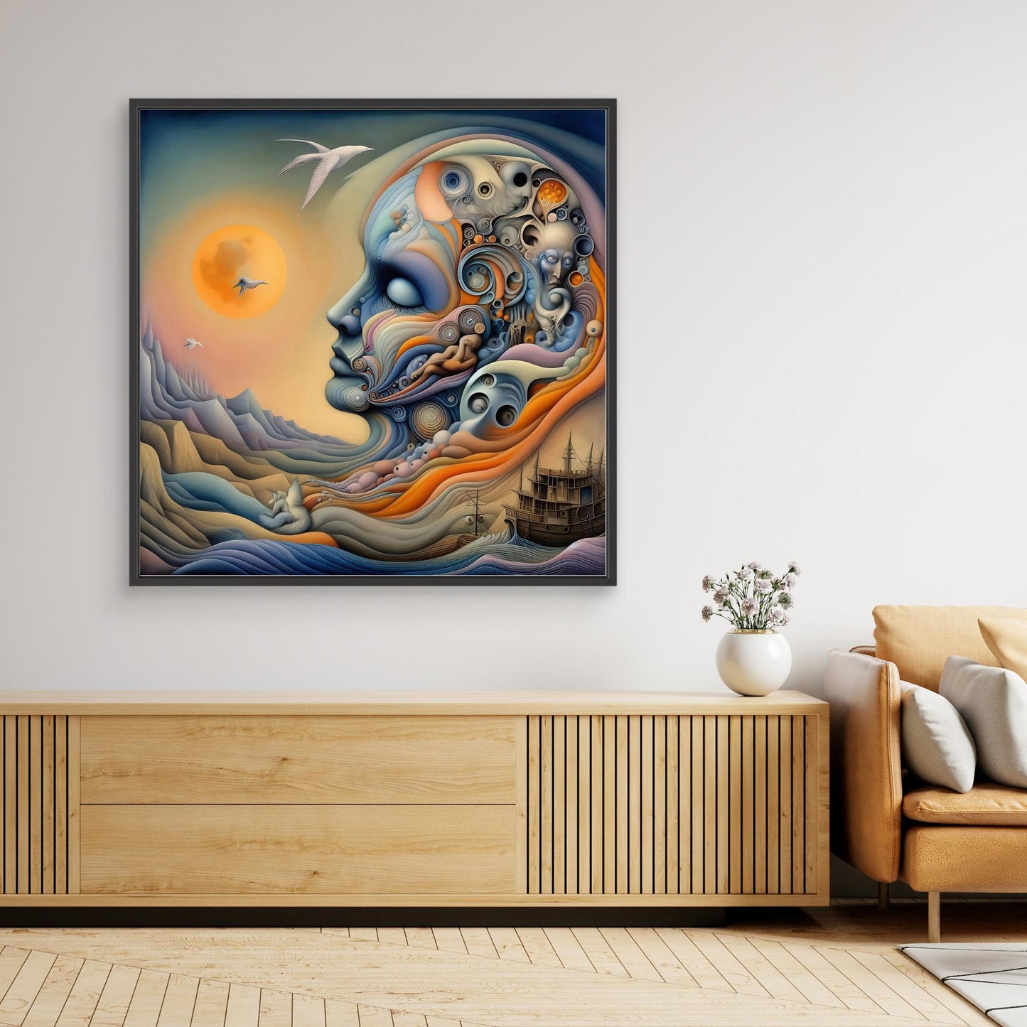 Conscious Drift: Surreal Profile in Dreamscape