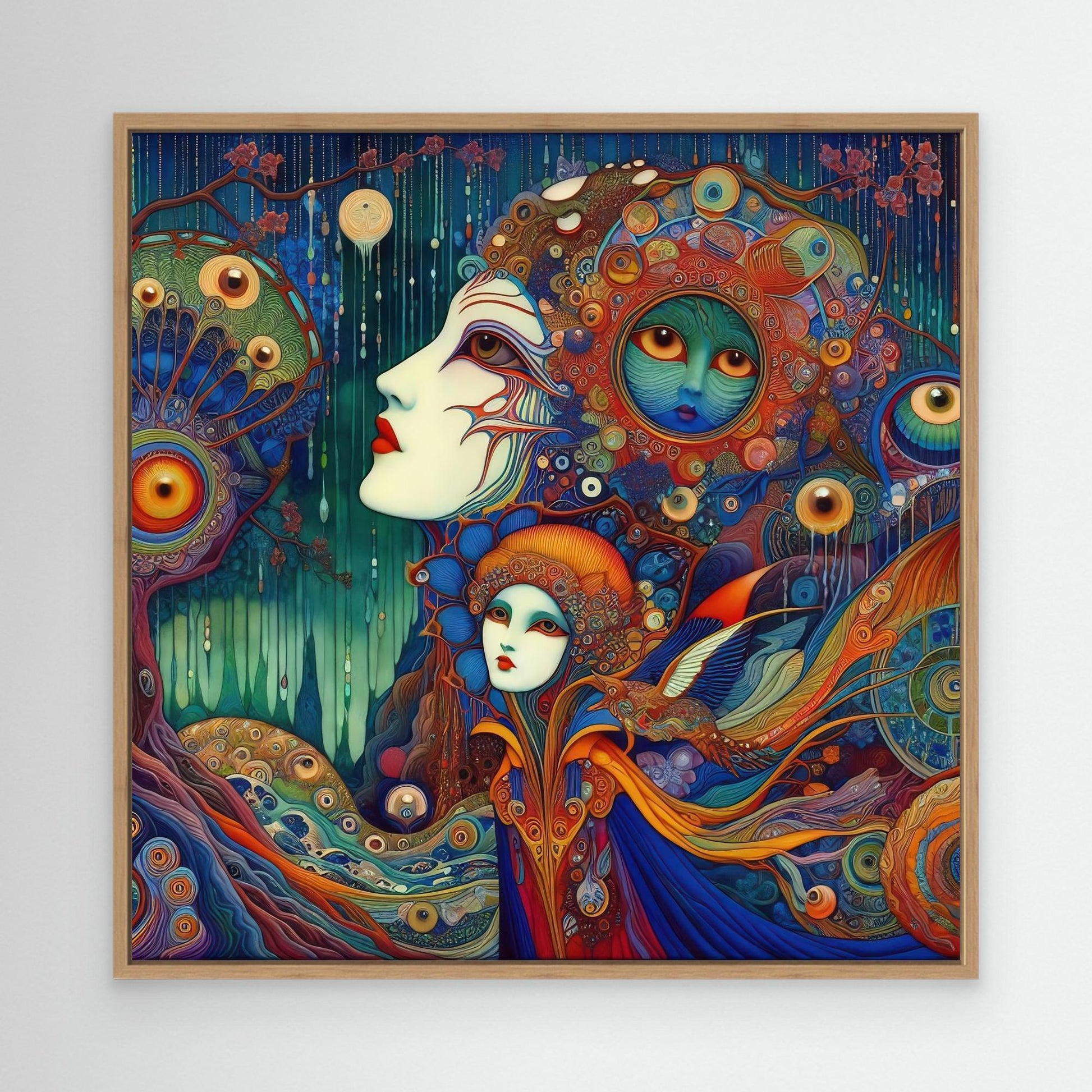 Celestial Reverie: Dual Spirits in Cosmic Flow