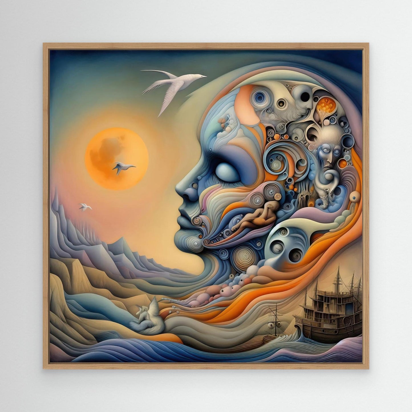 Conscious Drift: Surreal Profile in Dreamscape