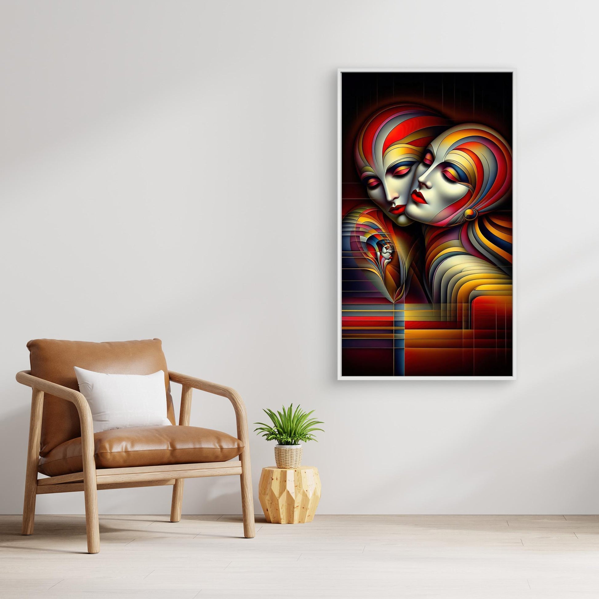 Entwined Echoes: A Surreal Portrait of Connection