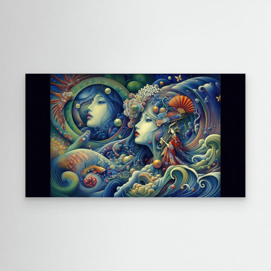 Aquatic Whispers: Twin Muses Beneath the Surface