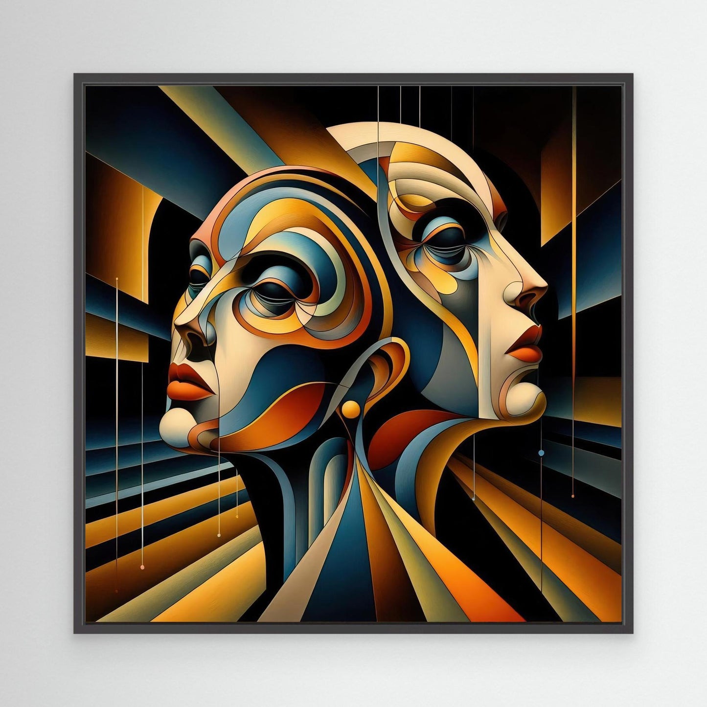 Duality in Motion: Abstract Portraiture in Geometric Flow