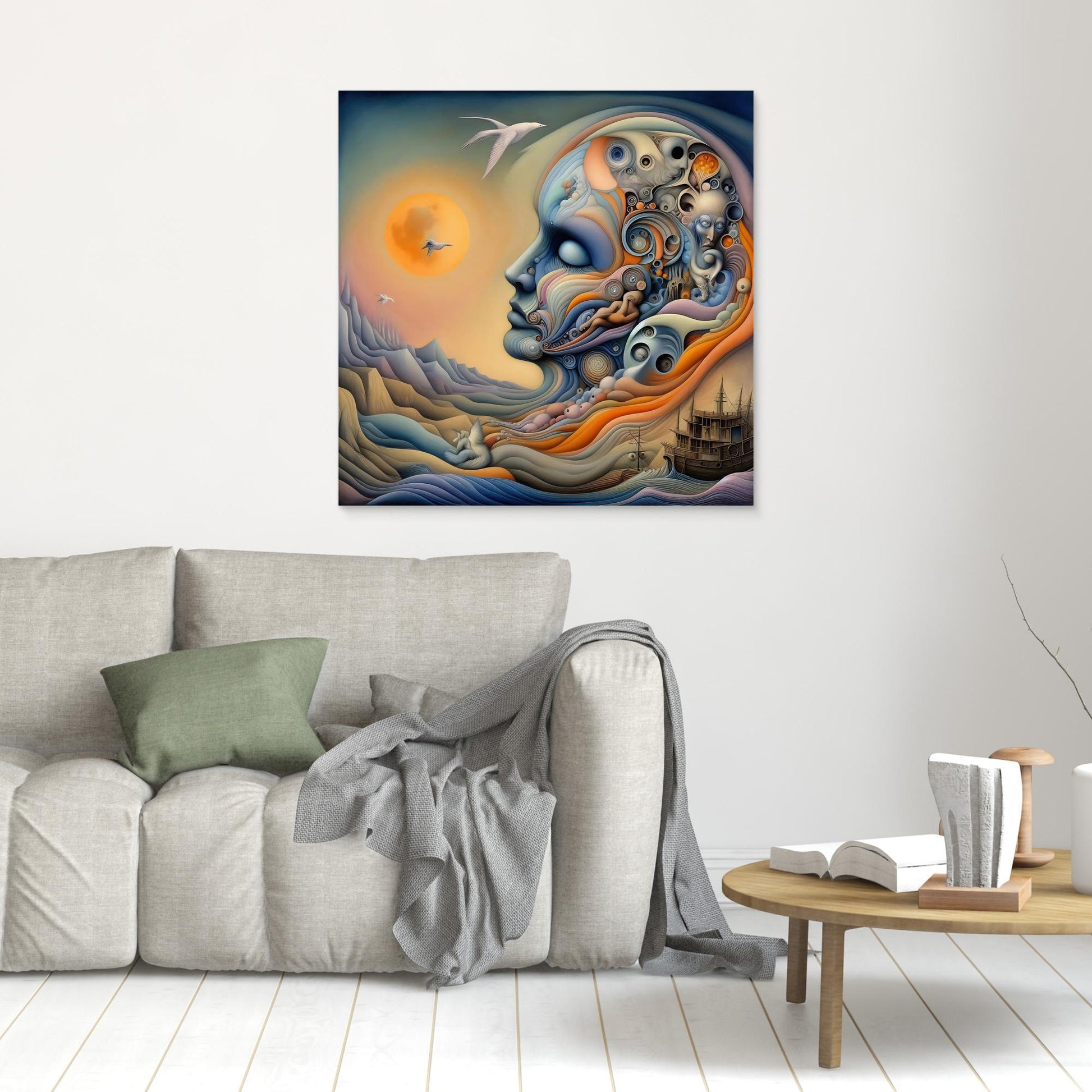 Conscious Drift: Surreal Profile in Dreamscape