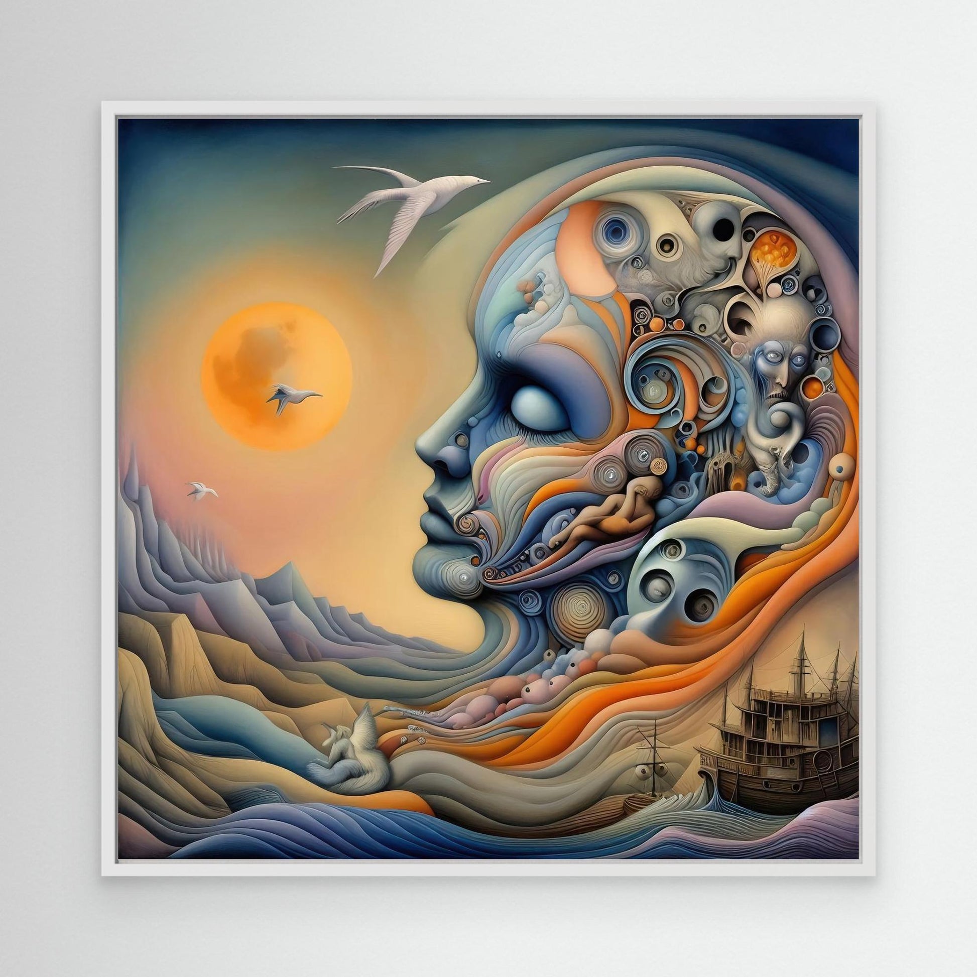 Conscious Drift: Surreal Profile in Dreamscape