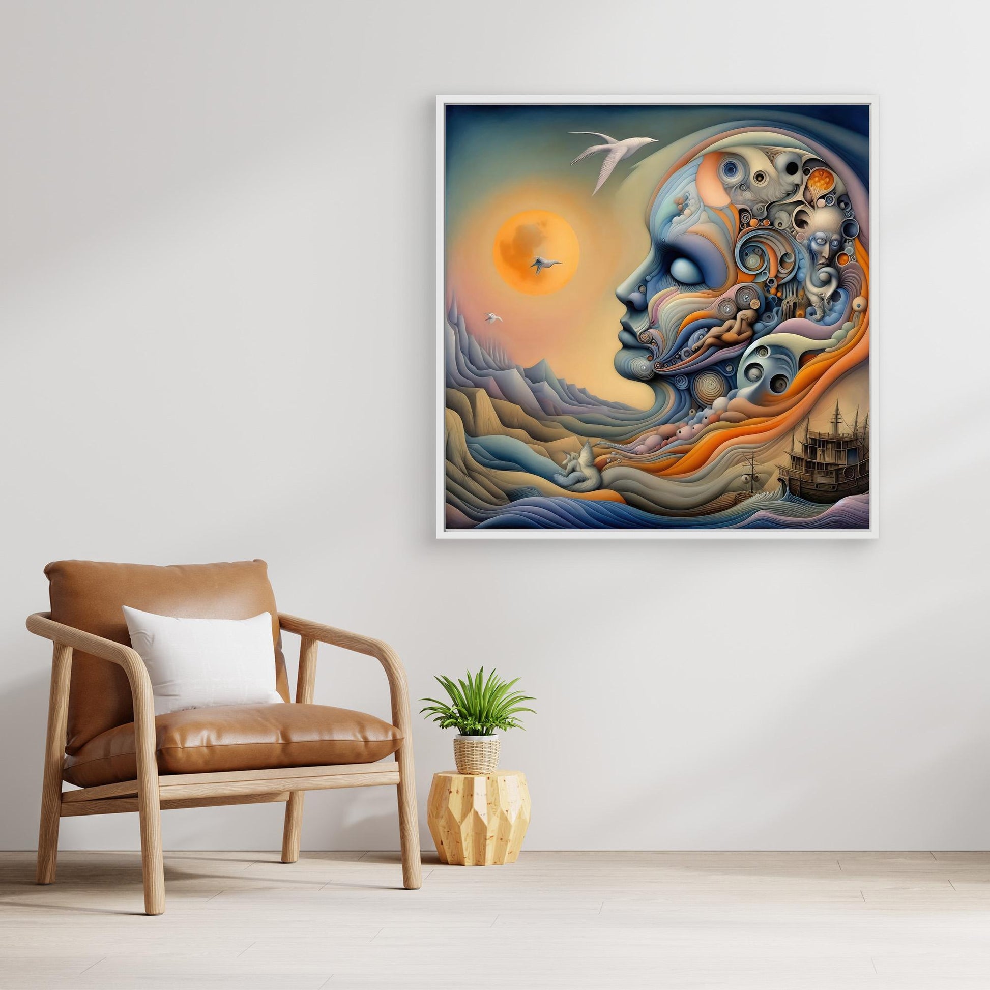 Conscious Drift: Surreal Profile in Dreamscape